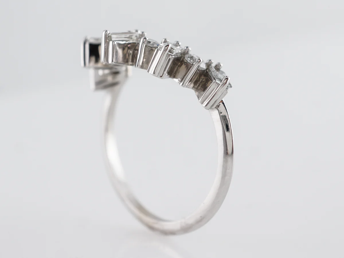 Tiara Style Diamond Wedding Band in 14k White Gold - Image 5