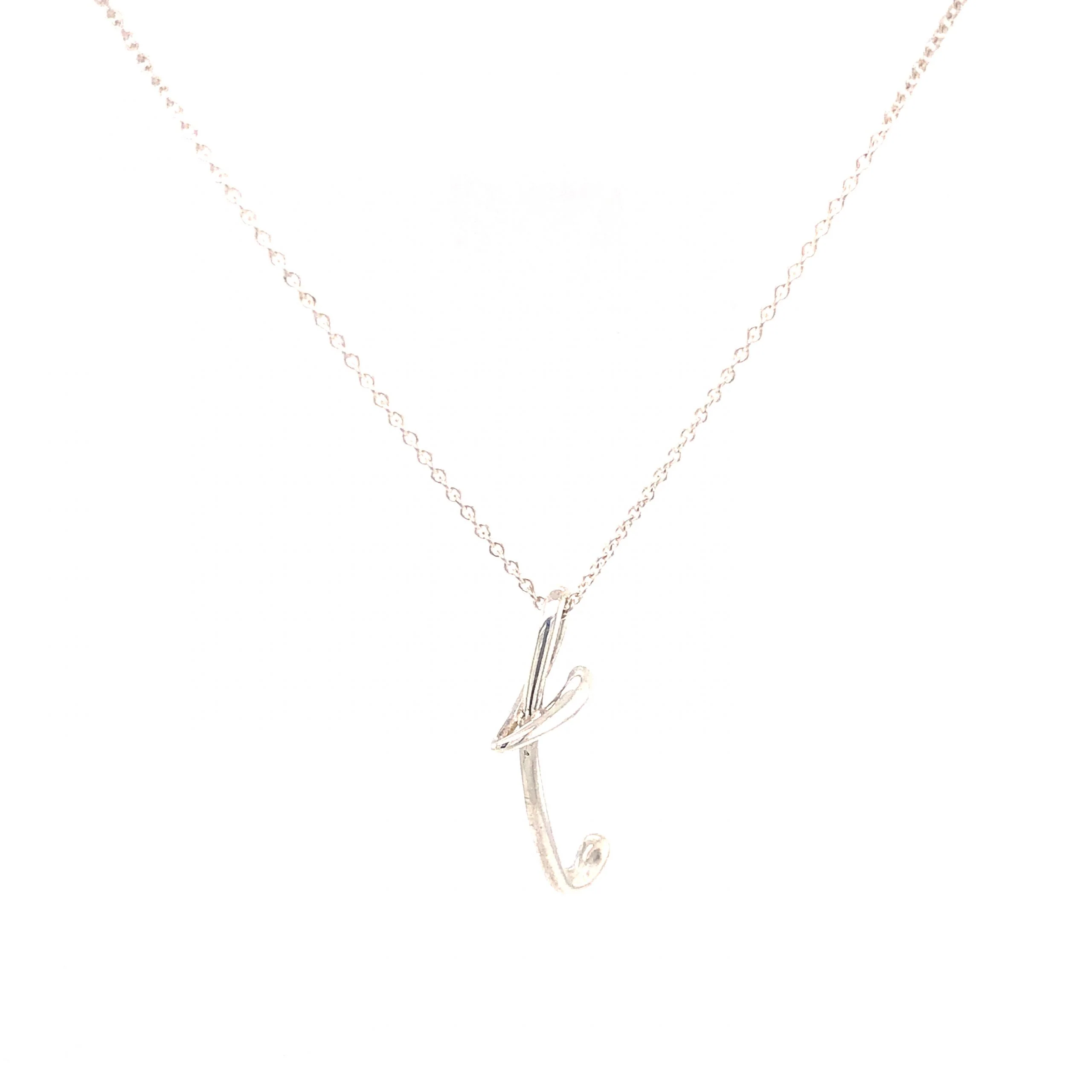 Tiffany & Co. Elsa Peretti "T" Necklace in Sterling Silver - Image 3