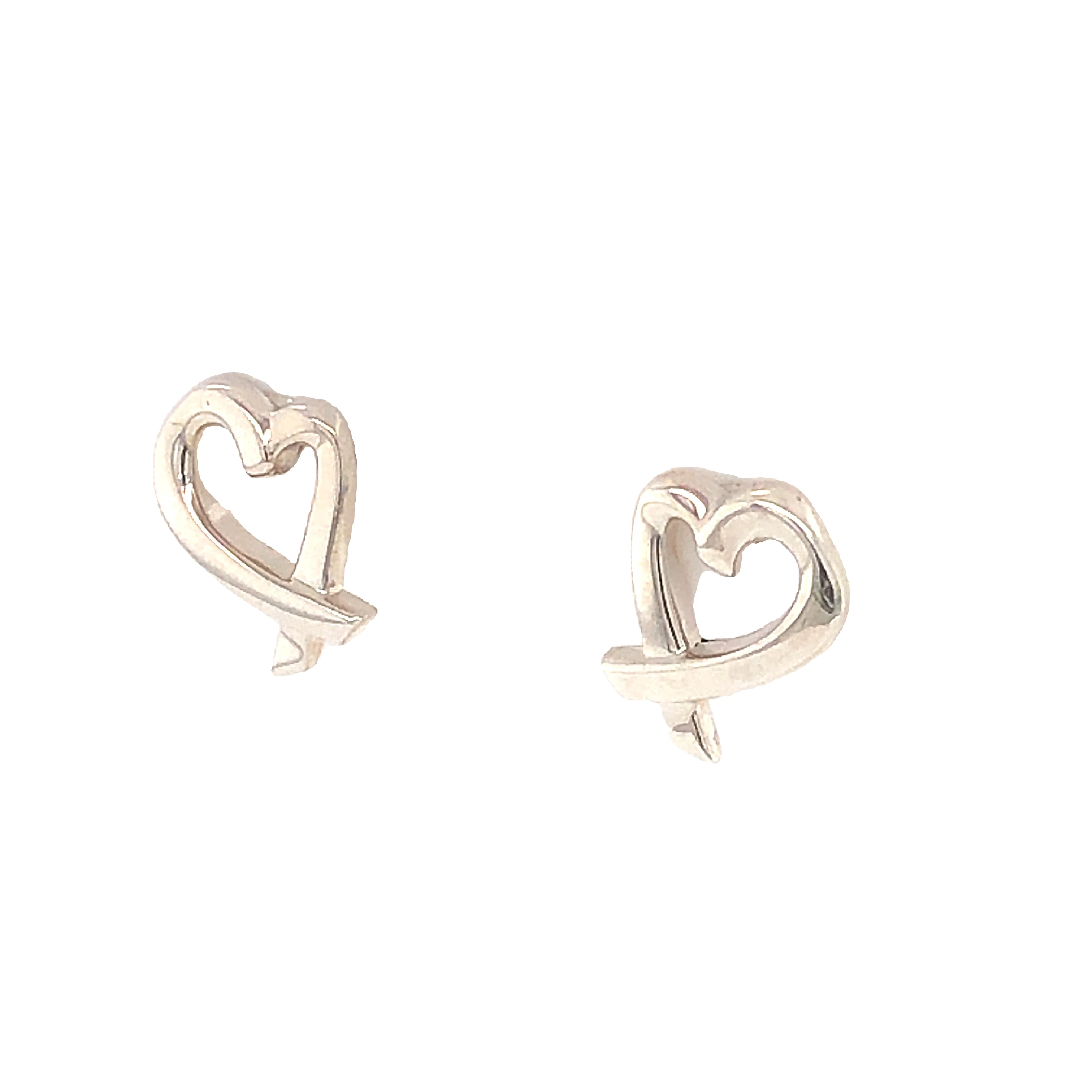 Tiffany & Co. Heart Stud Earrings in Sterling Silver - Image 2
