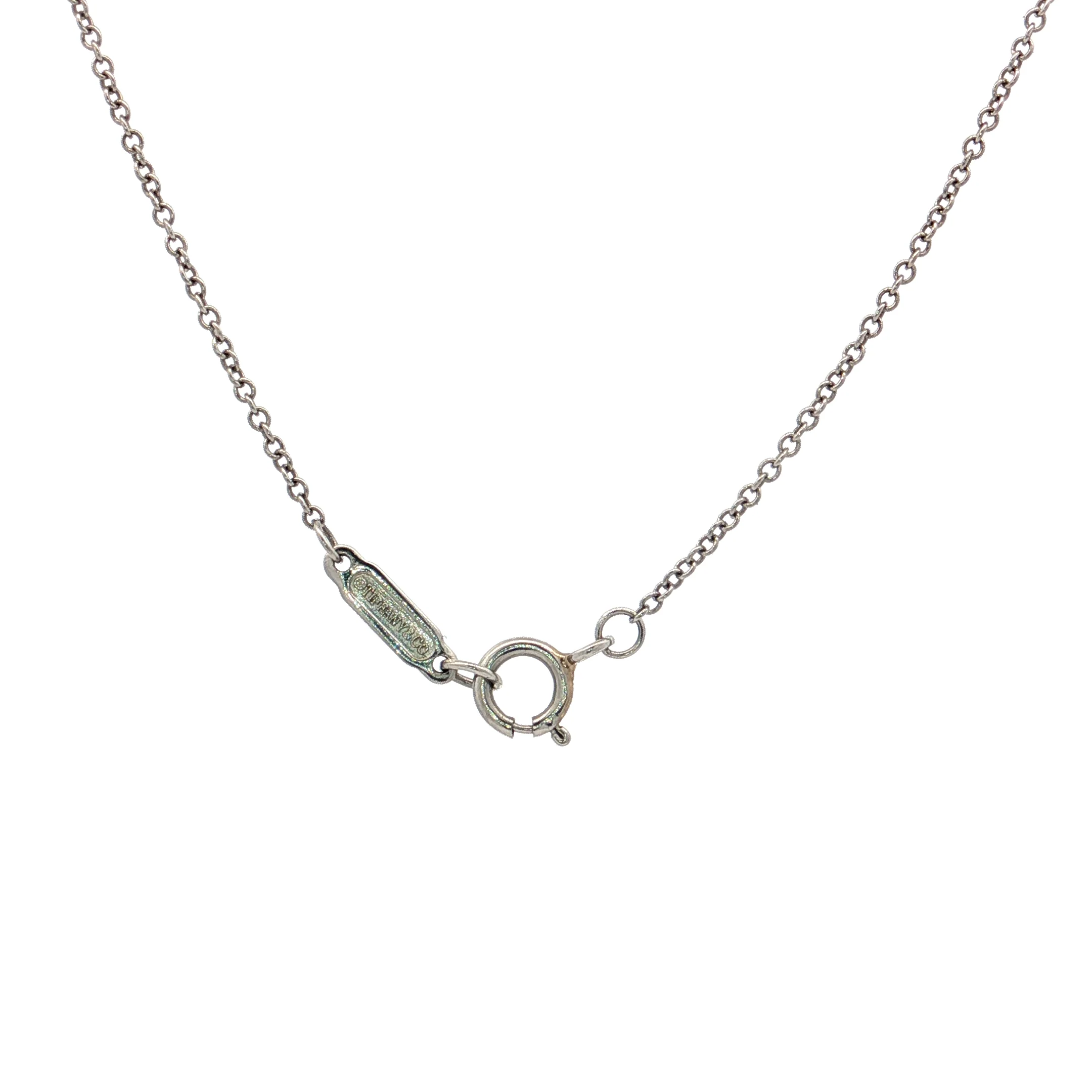 Tiffany & Co Pear Aquamarine Soleste Pendant Necklace Platinum - Image 4