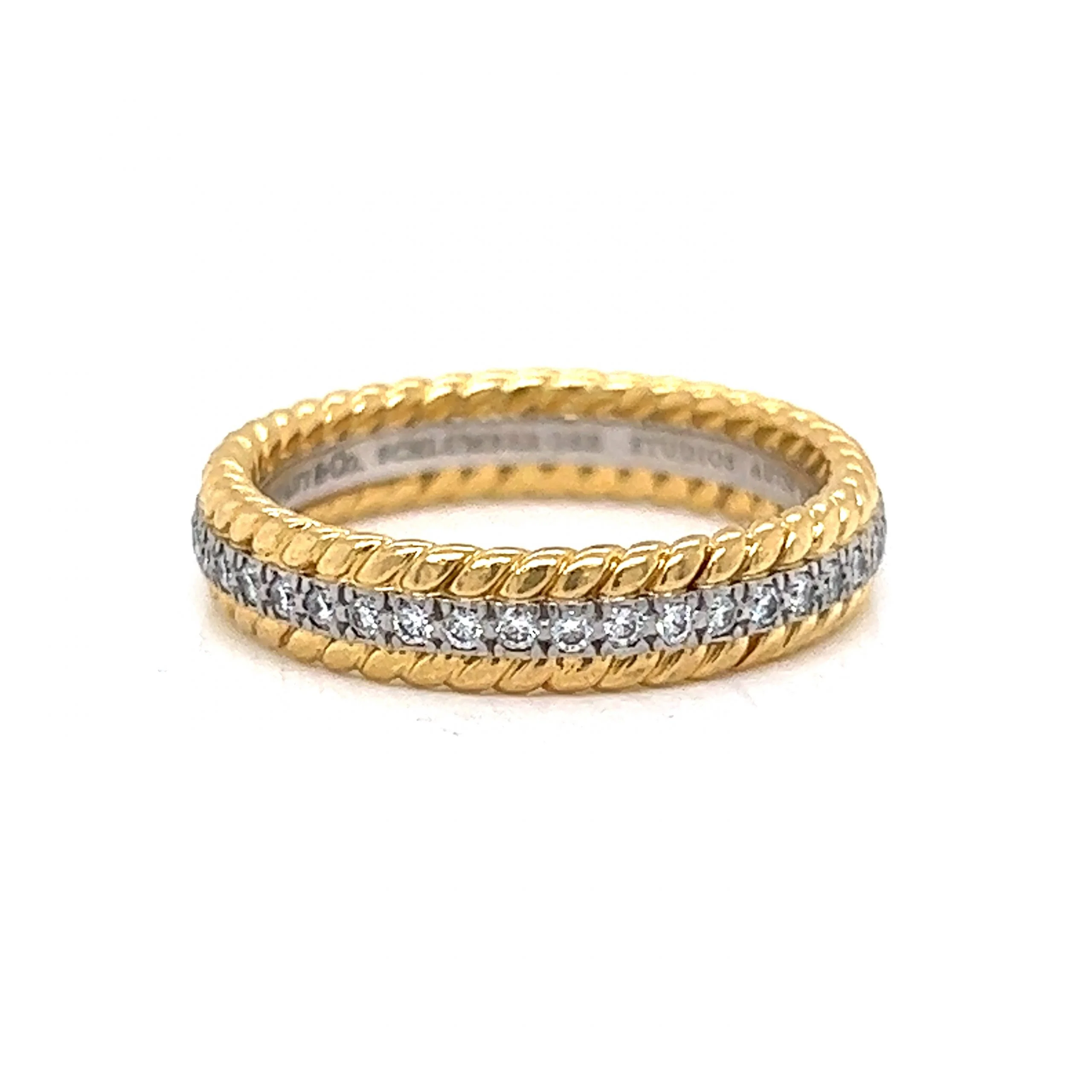 Tiffany & Co. Rope Diamond Eternity Band in 18k Gold & Platinum - Image 3