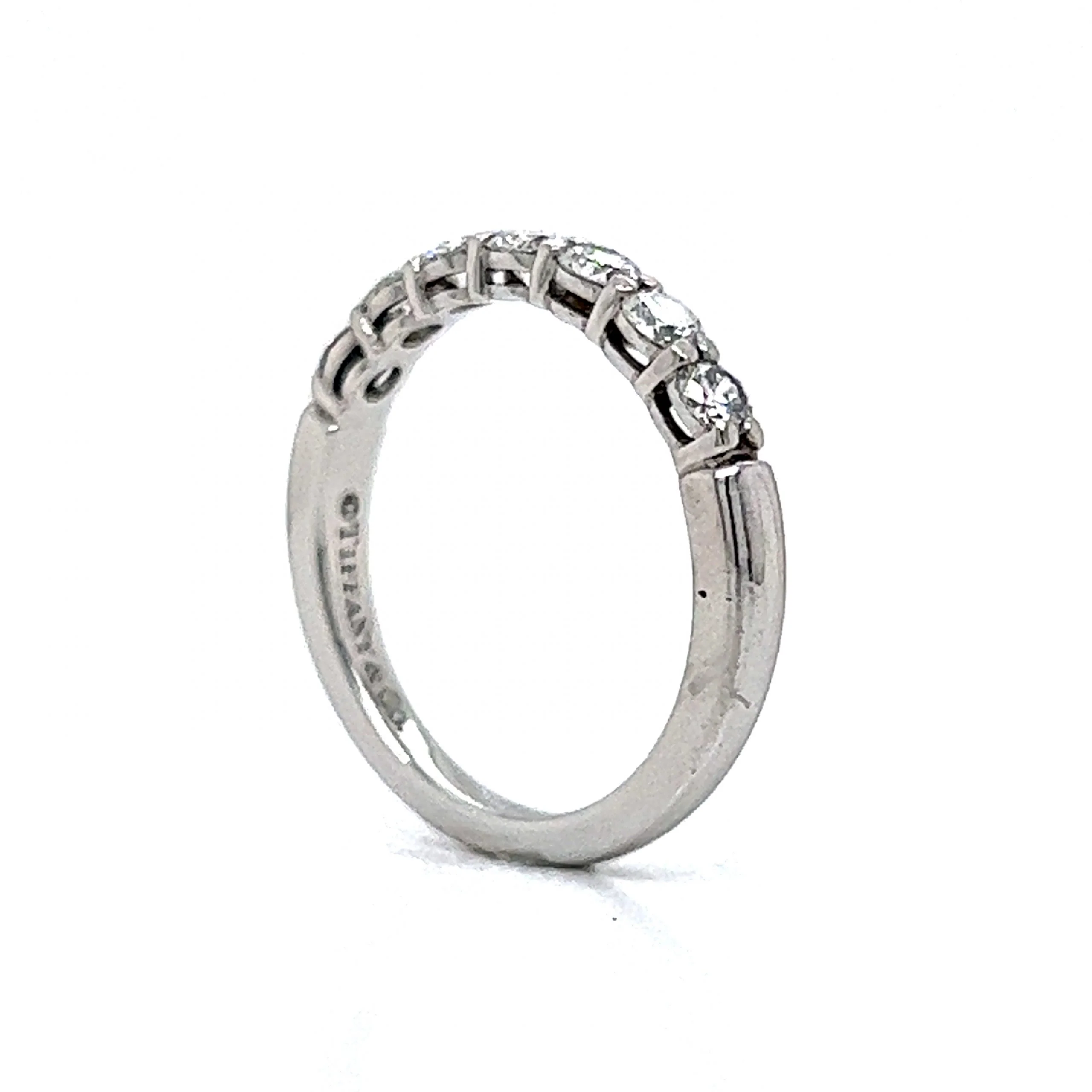 Tiffany & Co. Round Brilliant Diamond Wedding Band in Platinum - Image 5