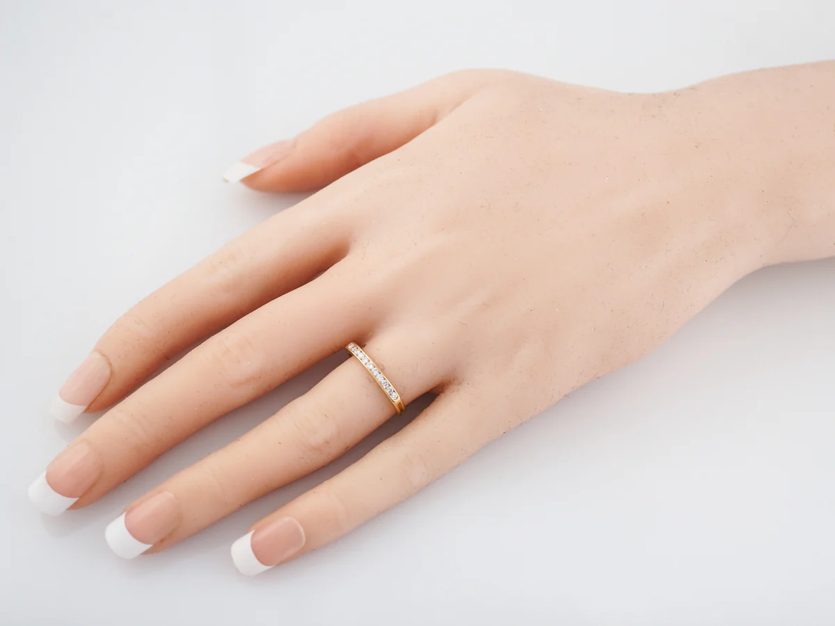 Tiffany & Co. Wedding Band Modern .22 Round Brilliant Cut Diamonds in 18k Yellow Gold - Image 6
