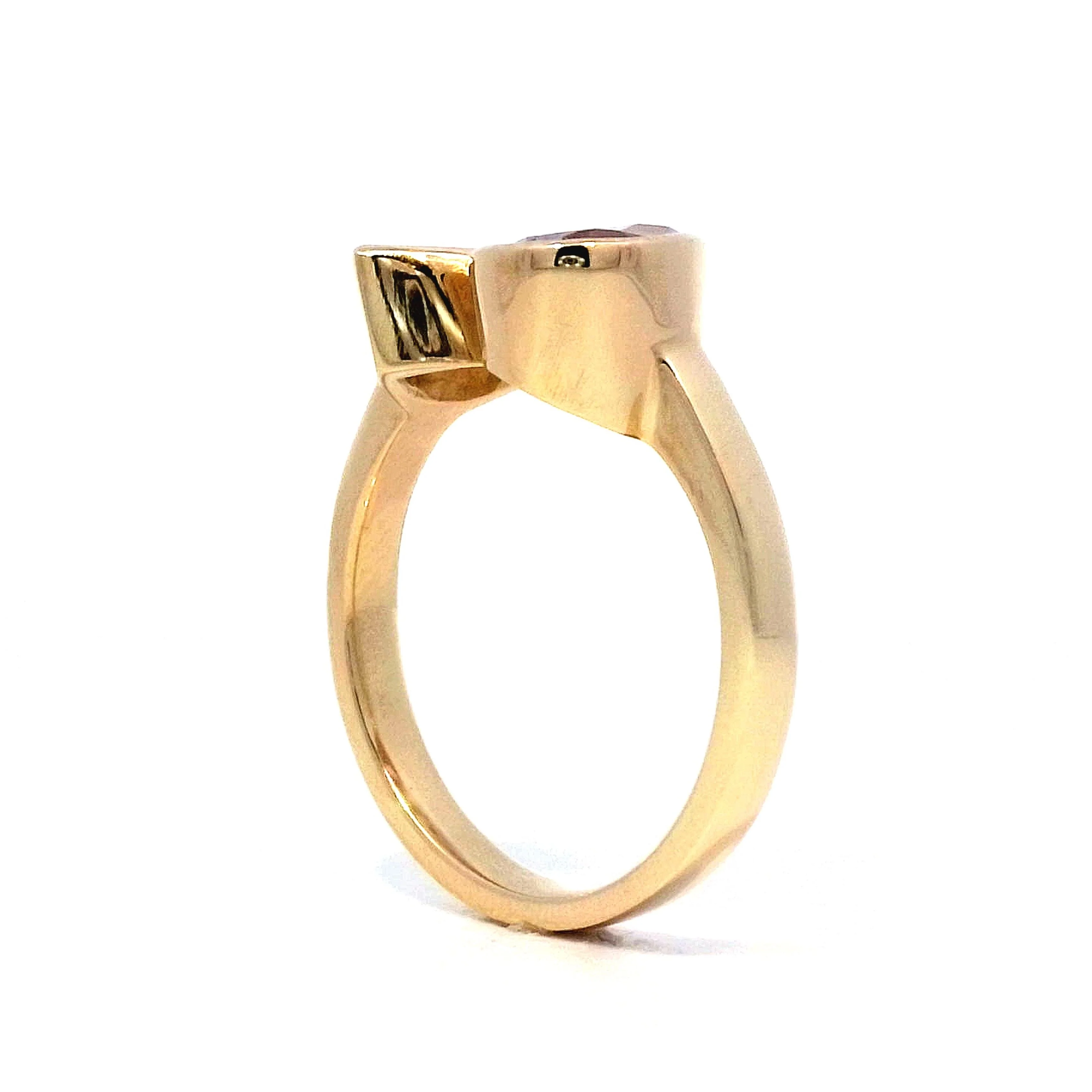 Toi Et Moi Diamond & Spinel Ring in 14k Yellow Gold - Image 5
