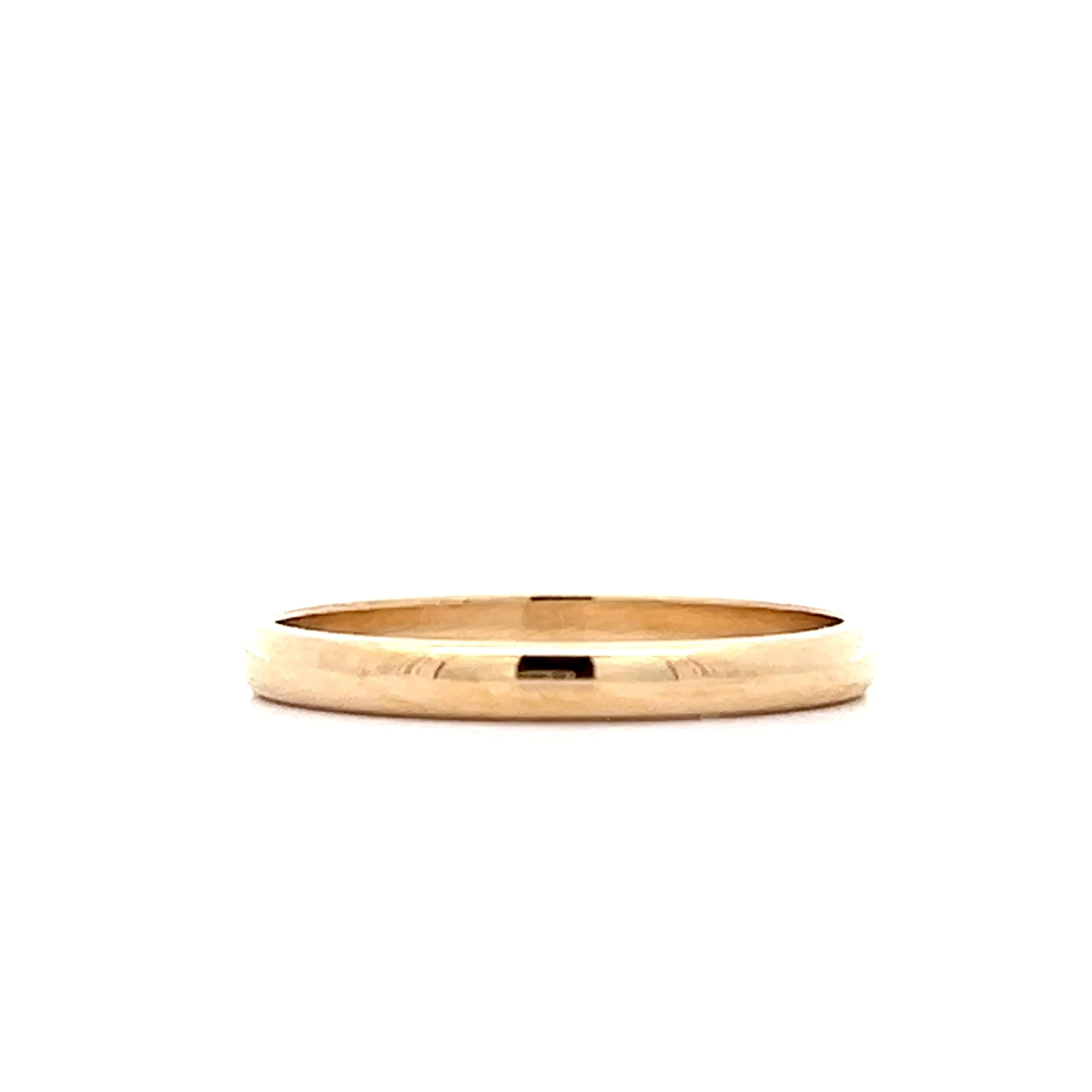 Traditional 2mm Half Round Wedding Band in 14k - Image 3