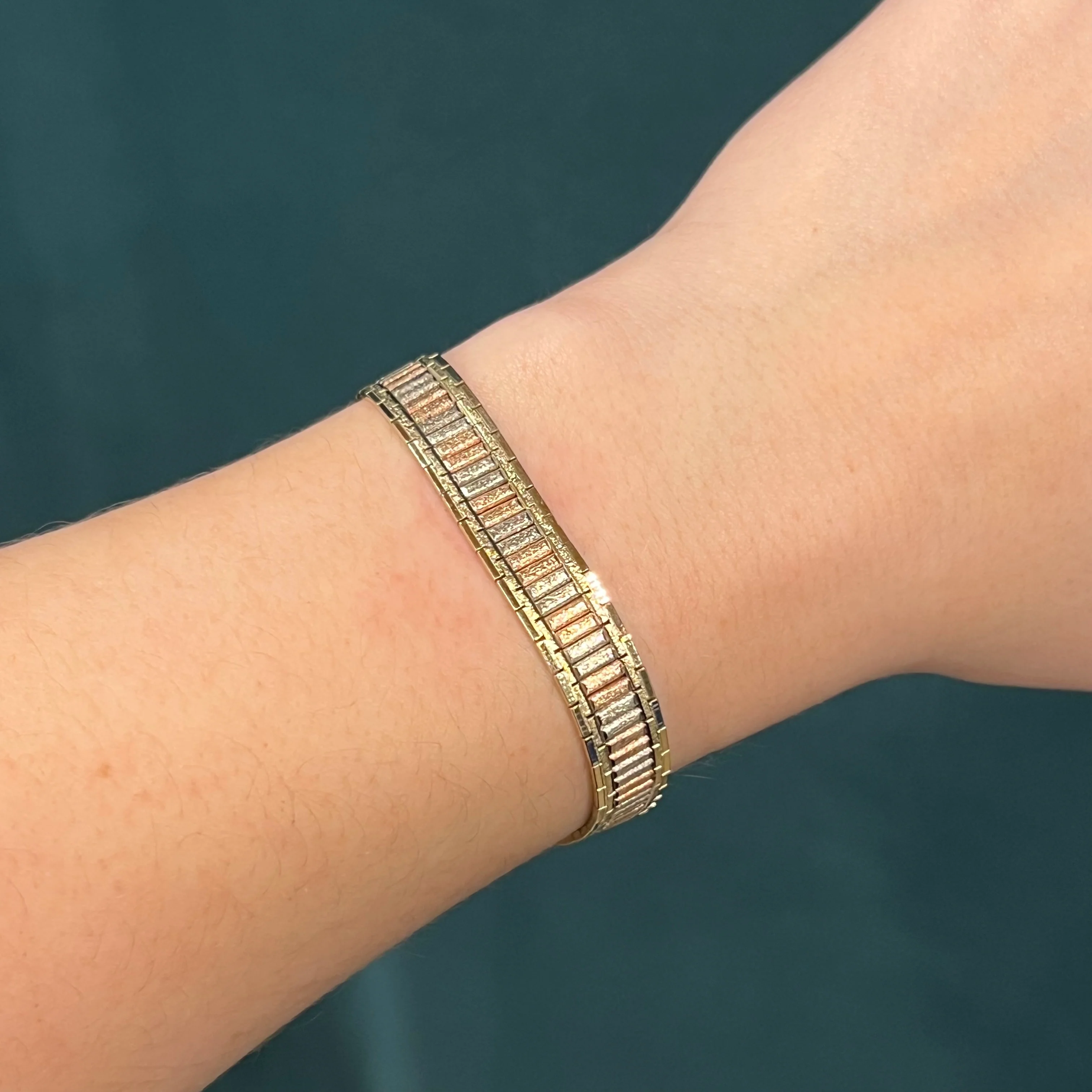 Tricolor Black Hills Gold Bracelet in 14k Gold - Image 6