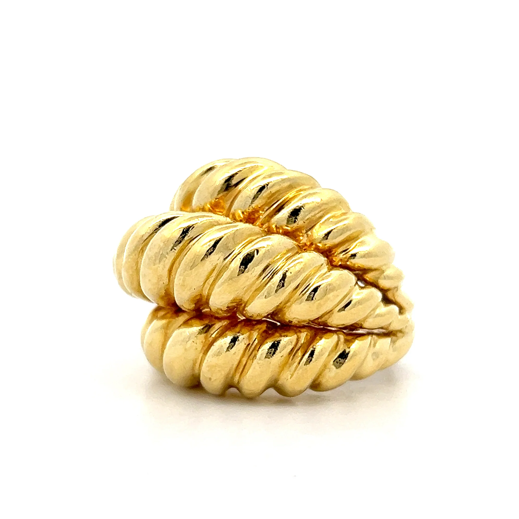Twisted Rope Cocktail Ring in 18k Yellow Gold - Image 2