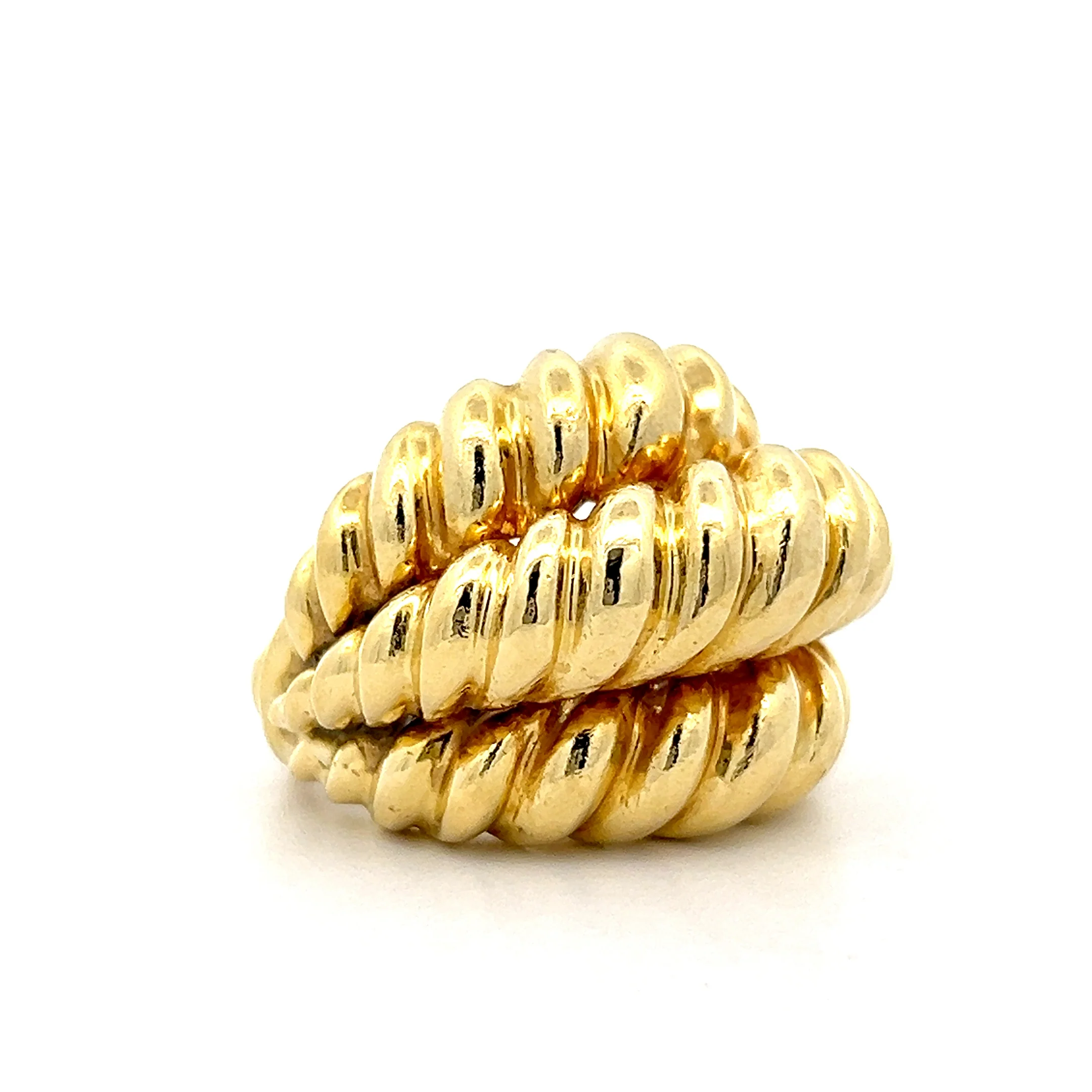 Twisted Rope Cocktail Ring in 18k Yellow Gold - Image 3