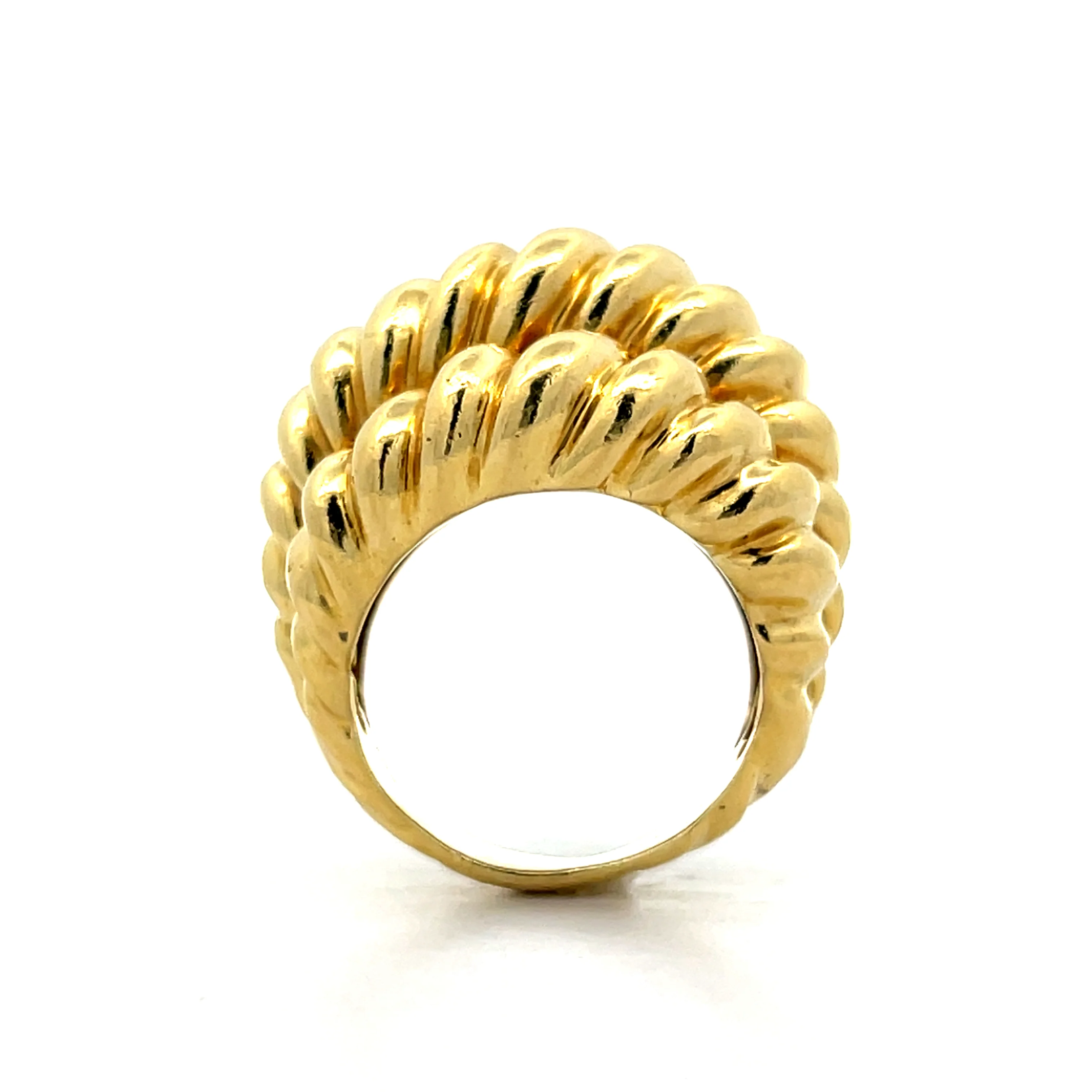 Twisted Rope Cocktail Ring in 18k Yellow Gold - Image 4