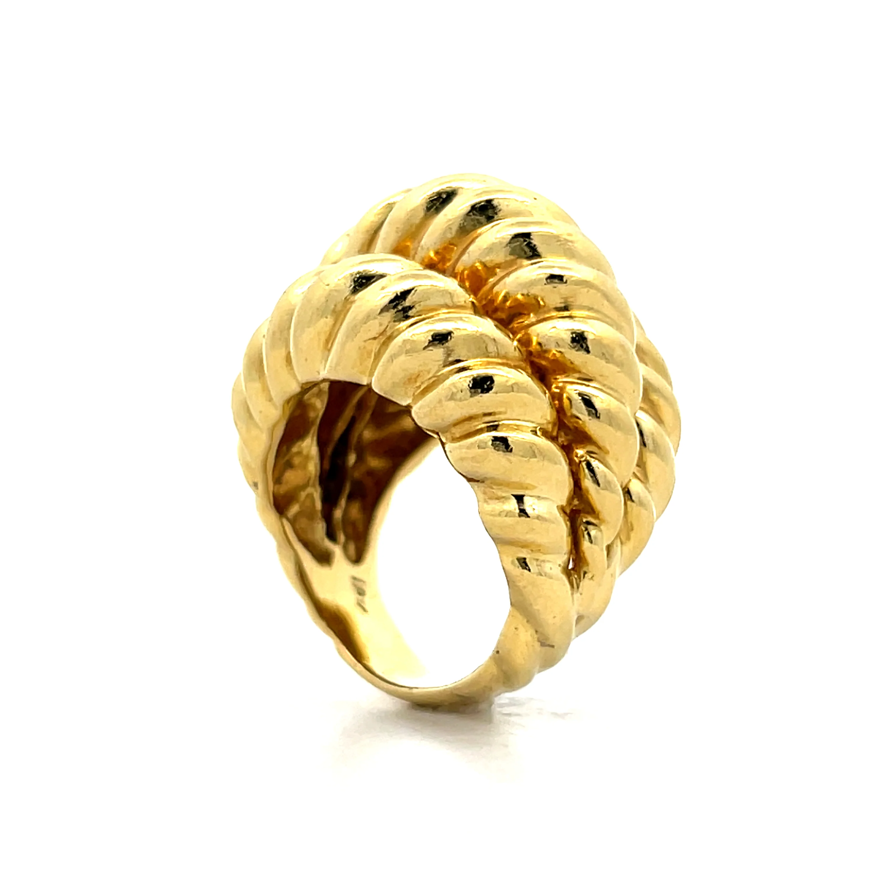 Twisted Rope Cocktail Ring in 18k Yellow Gold - Image 5