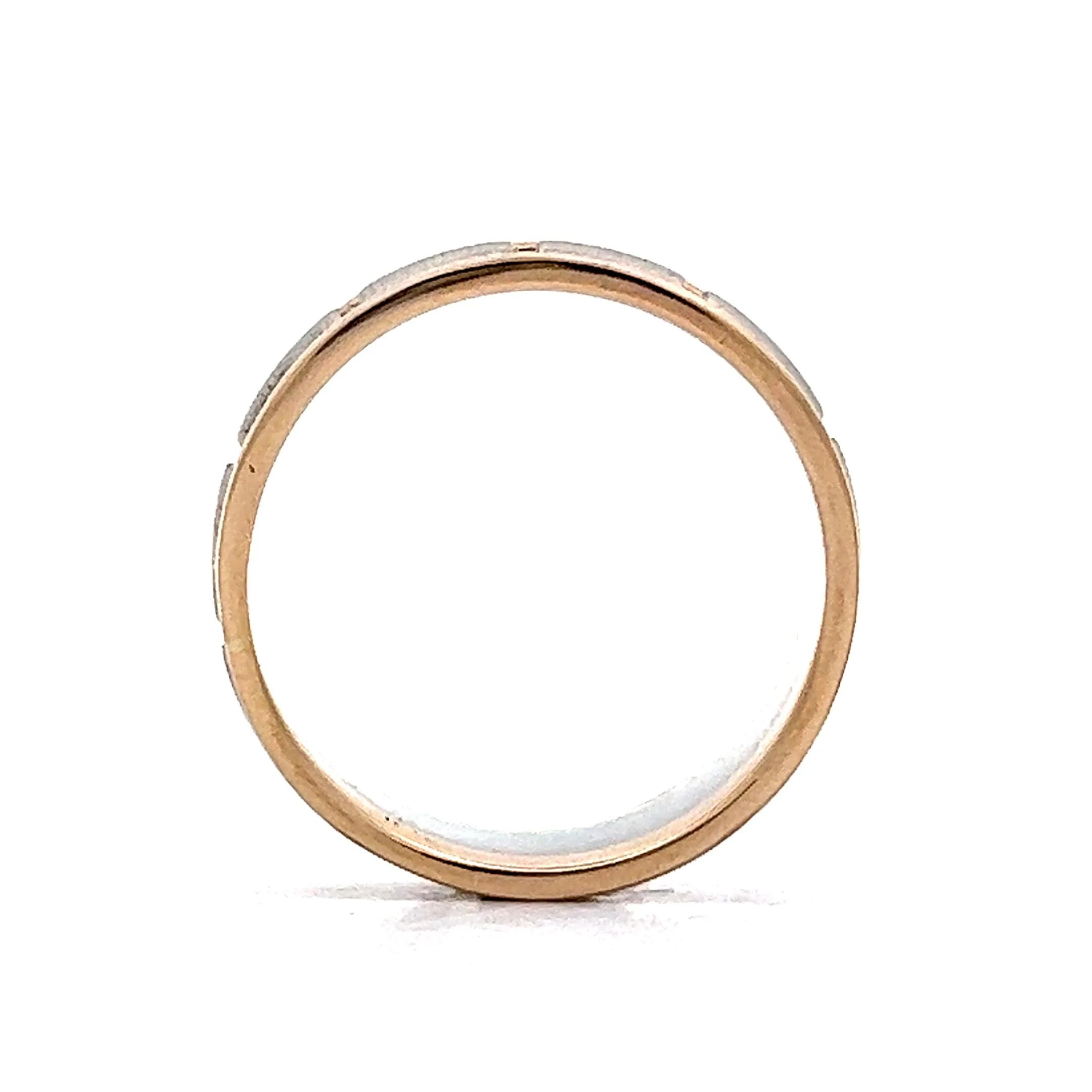 Vintage 1950s Men's Two-Tone Wedding Band in 14k - Image 4