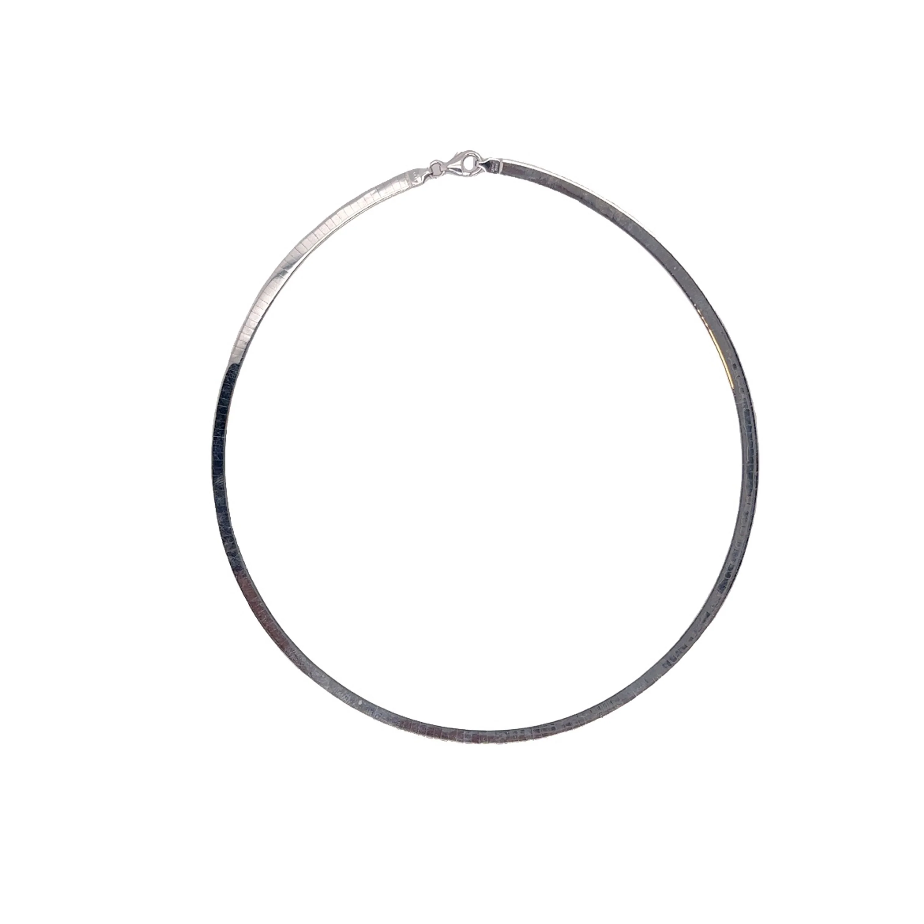 Two-Tone Reversible Omega Necklace in 14k Gold - Image 2