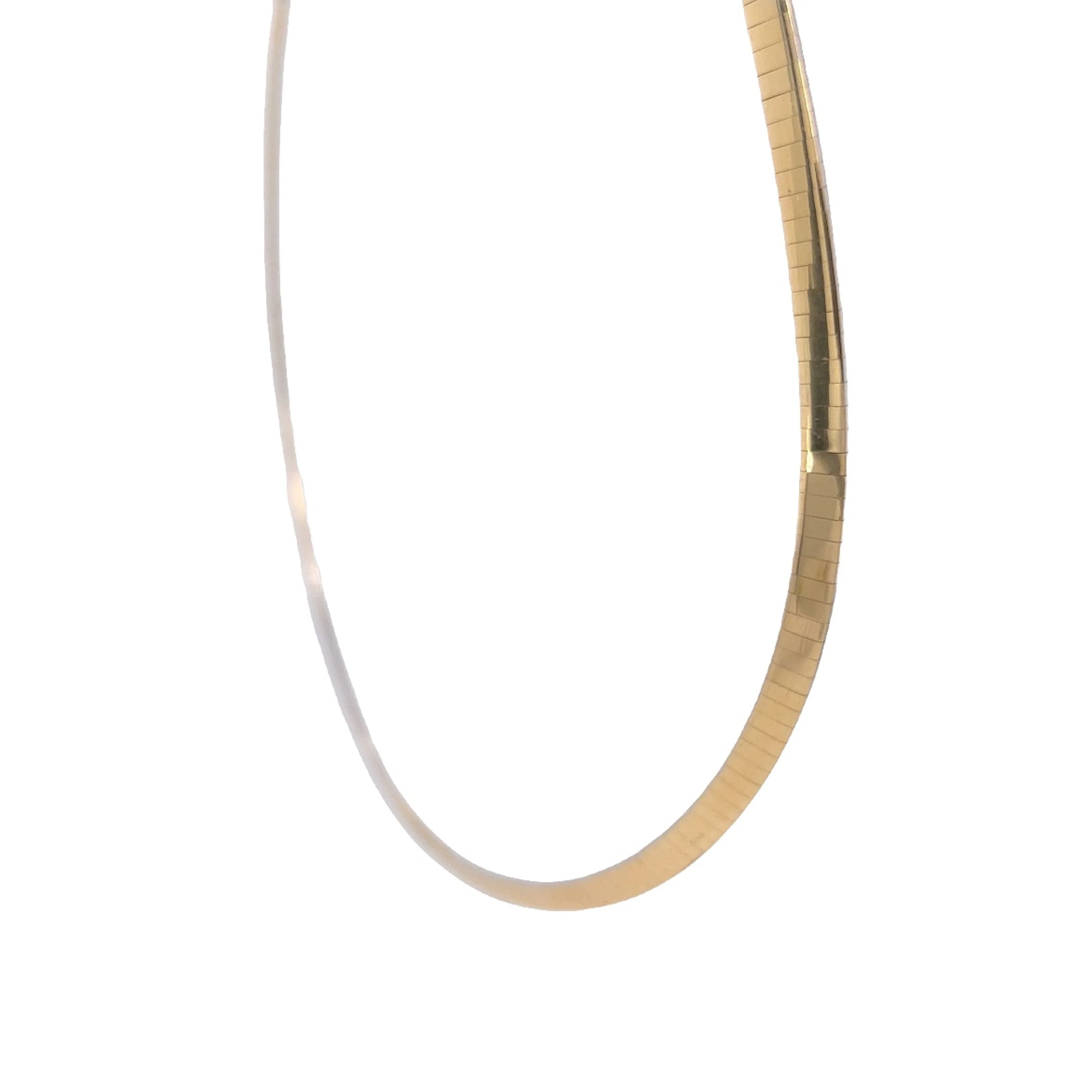 Two-Tone Reversible Omega Necklace in 14k Gold - Image 5