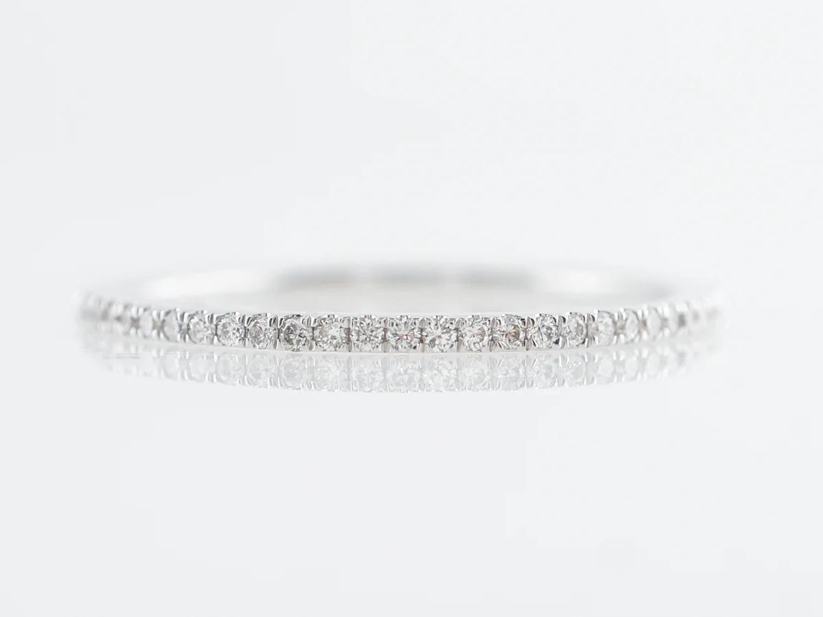 Ultra Thin Diamond Wedding Band in 14k White Gold