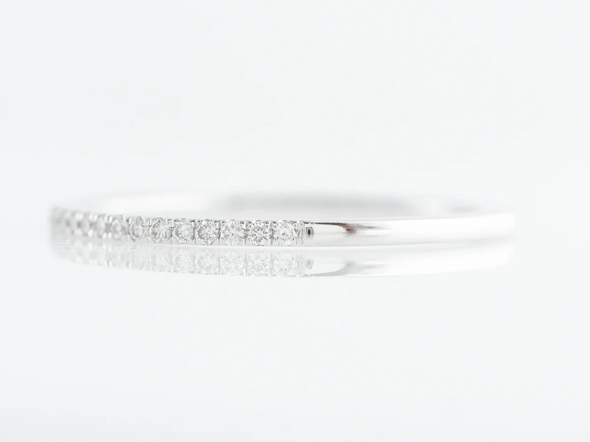 Ultra Thin Diamond Wedding Band in 14k White Gold - Image 2