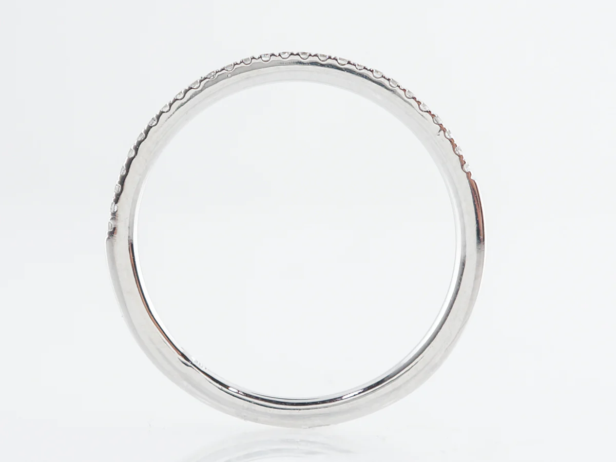 Ultra Thin Diamond Wedding Band in 14k White Gold - Image 4