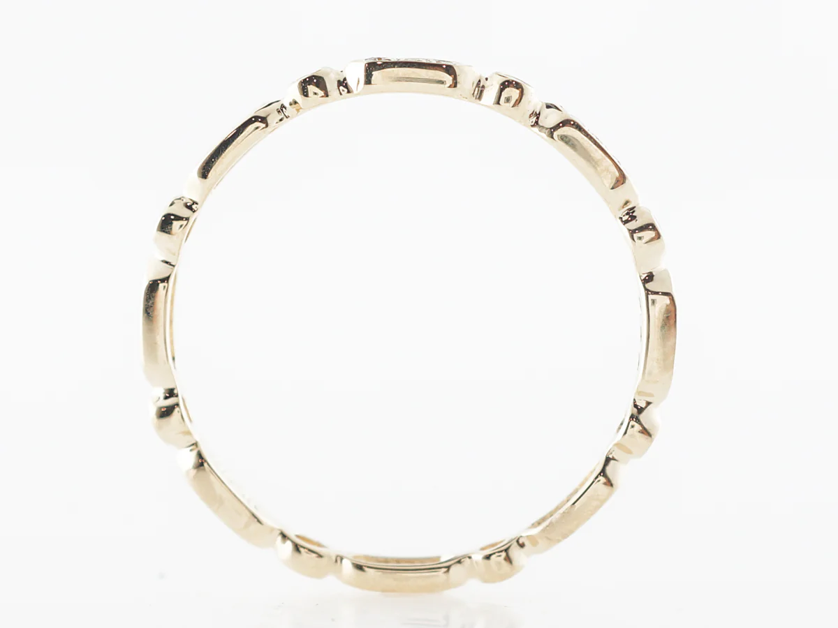 Unique Diamond Wedding Band in Yellow Gold - Image 4