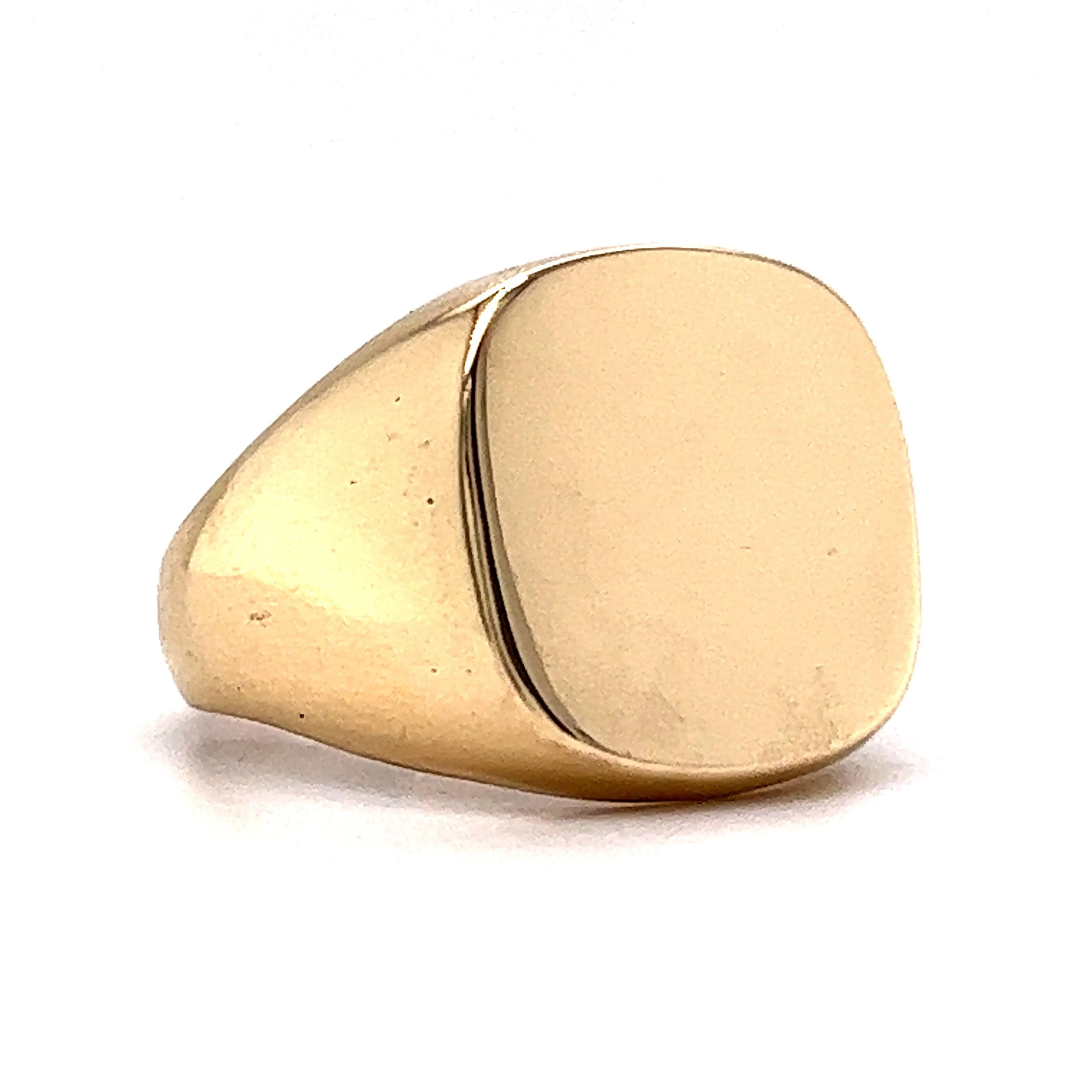 Unisex Mid-Century Signet Ring in 10k Yellow Gold - Image 3