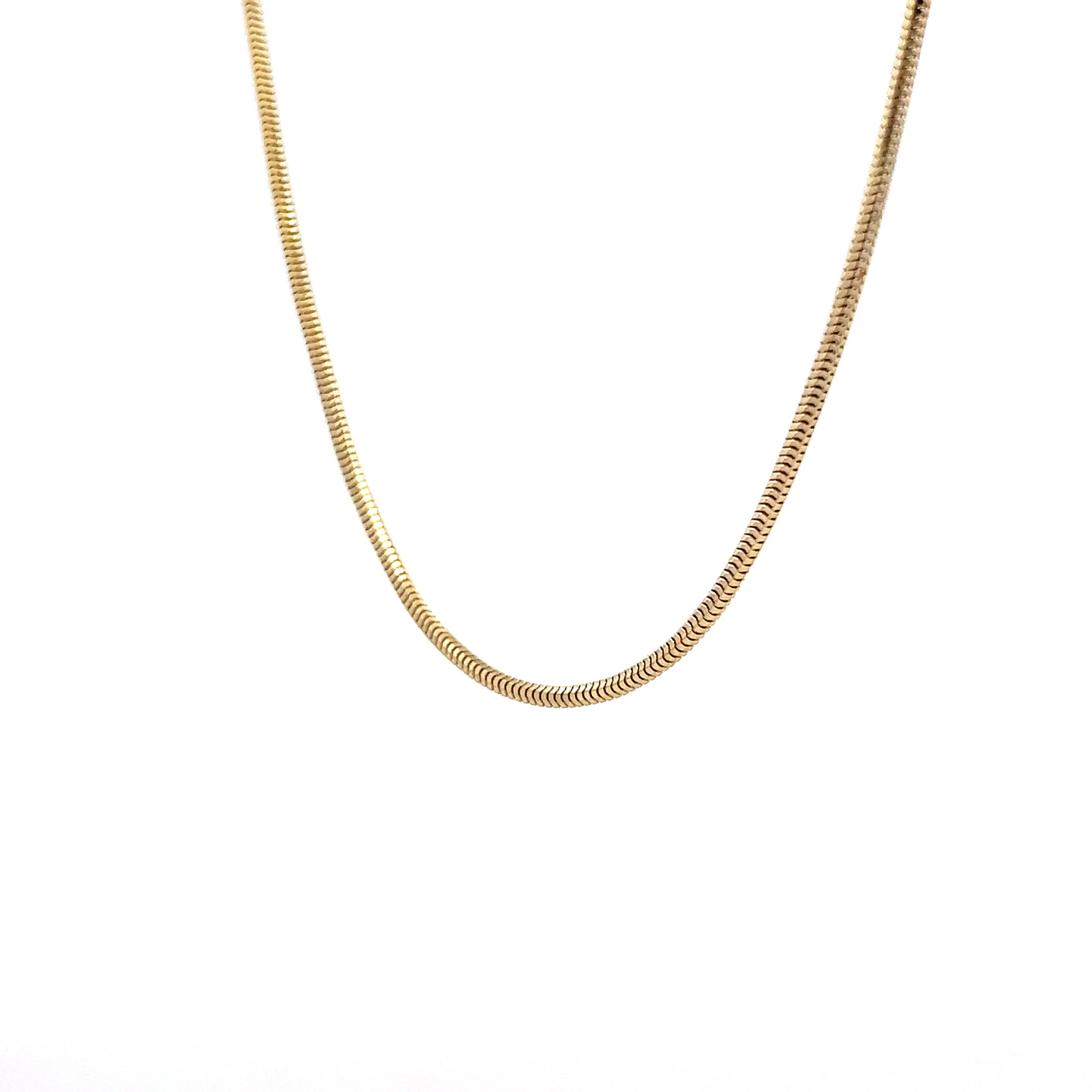 Unisex Snake Chain Necklace in 14k Yellow Gold - Image 2