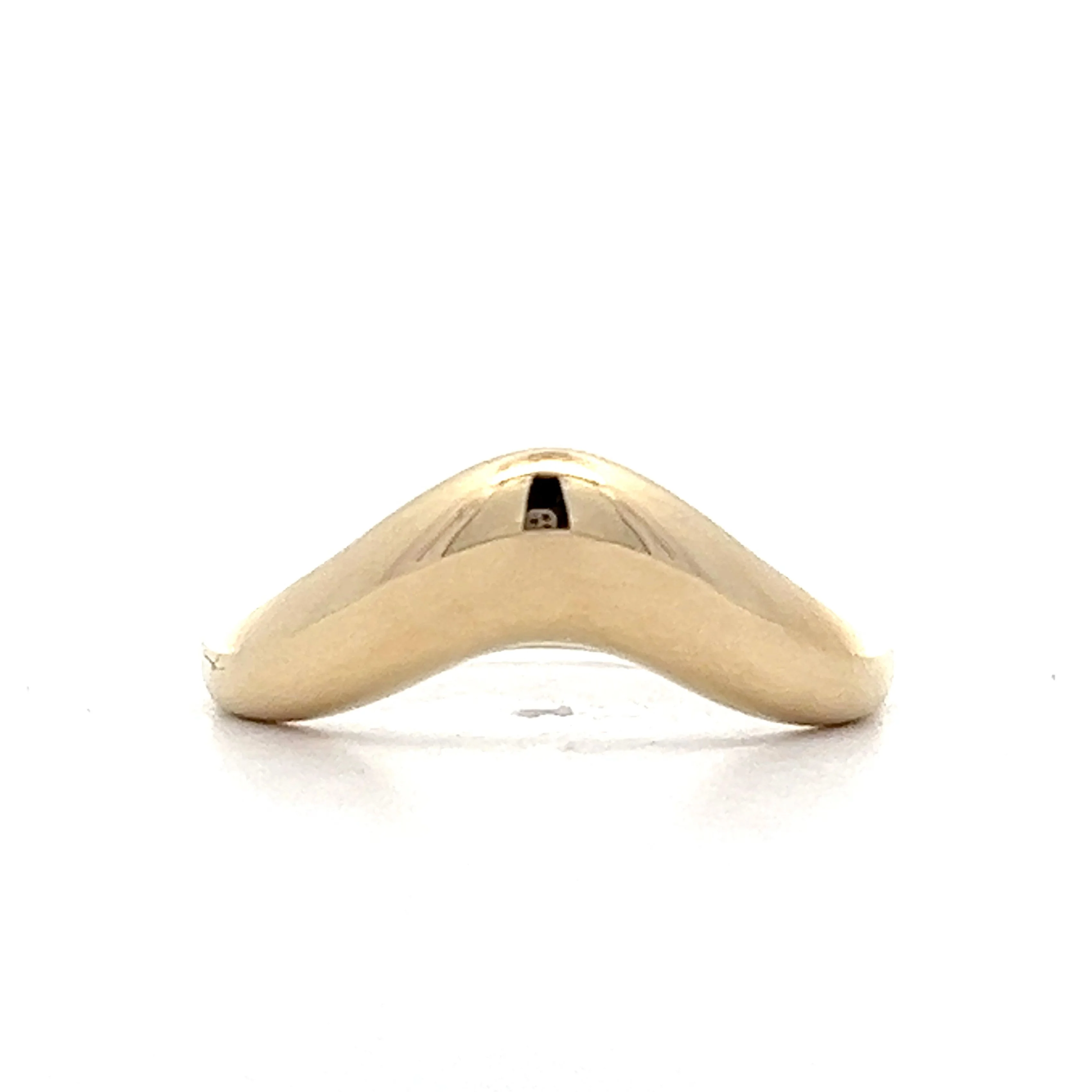 V Shaped Bubble Contour Band in 14k Yellow Gold