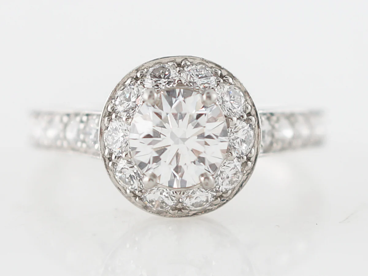 Van Cleef & Arpels Icone Engagement Ring Modern .70 Round Brilliant Cut Diamond in Platinum