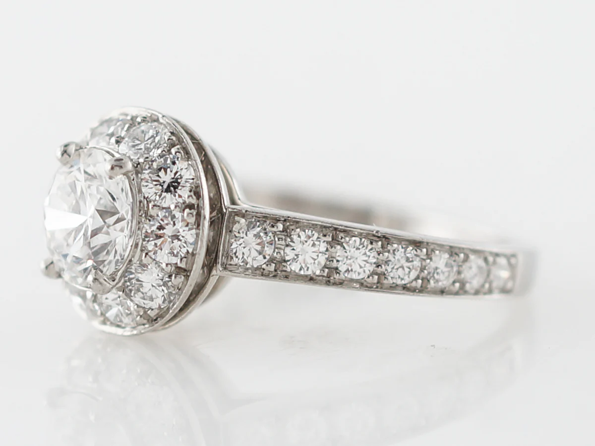 Van Cleef & Arpels Icone Engagement Ring Modern .70 Round Brilliant Cut Diamond in Platinum - Image 2