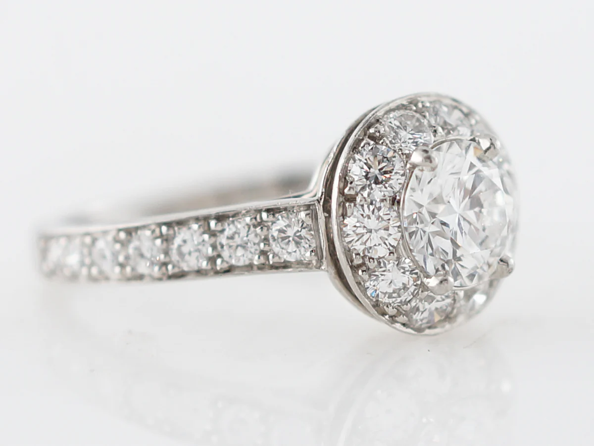 Van Cleef & Arpels Icone Engagement Ring Modern .70 Round Brilliant Cut Diamond in Platinum - Image 3