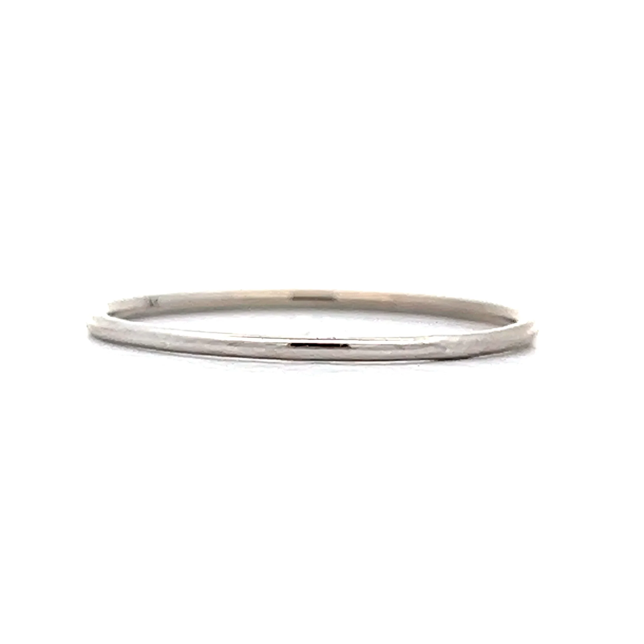 Very Thin Minimal Wedding Band in 14k White Gold - Image 2