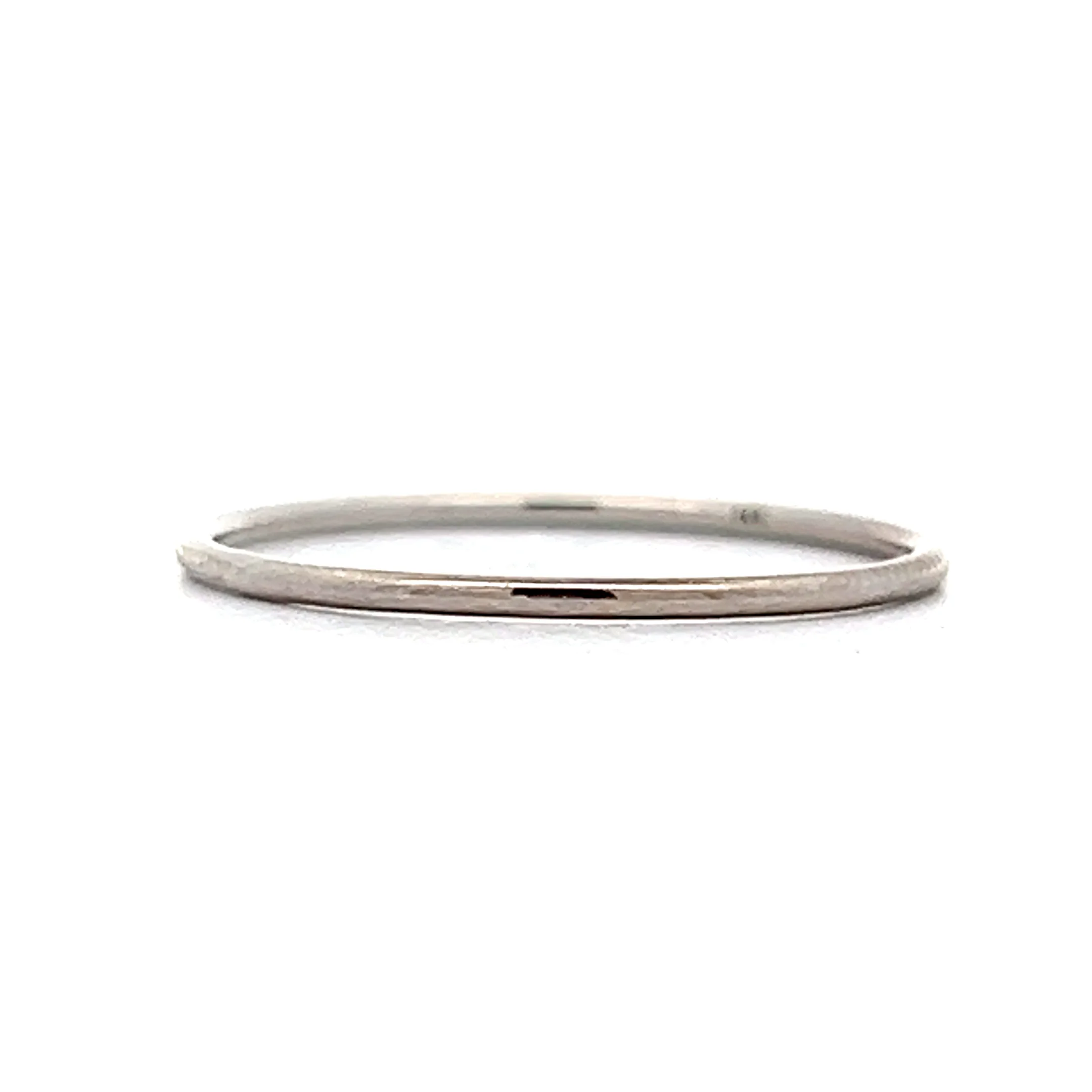 Very Thin Minimal Wedding Band in 14k White Gold - Image 3