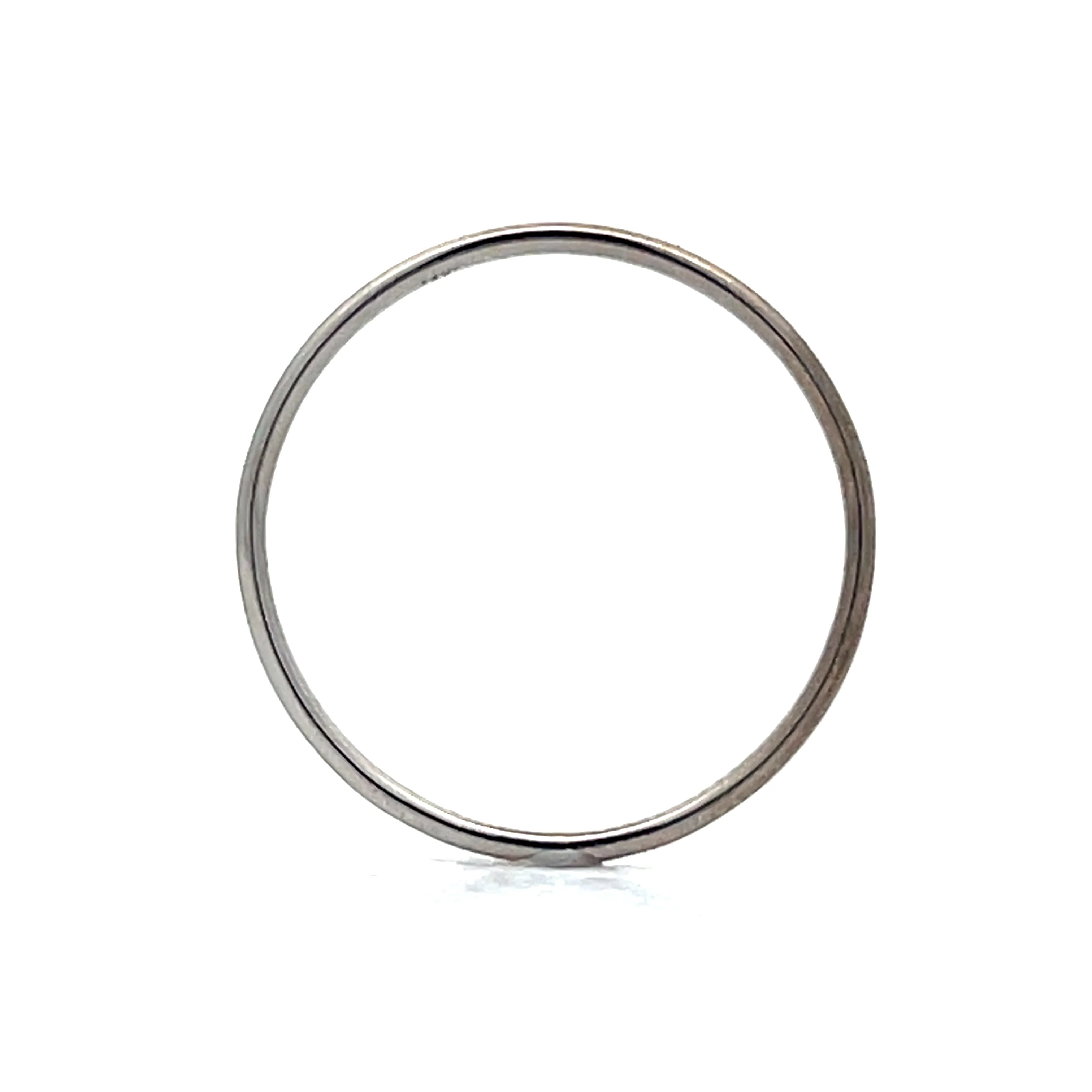 Very Thin Minimal Wedding Band in 14k White Gold - Image 4