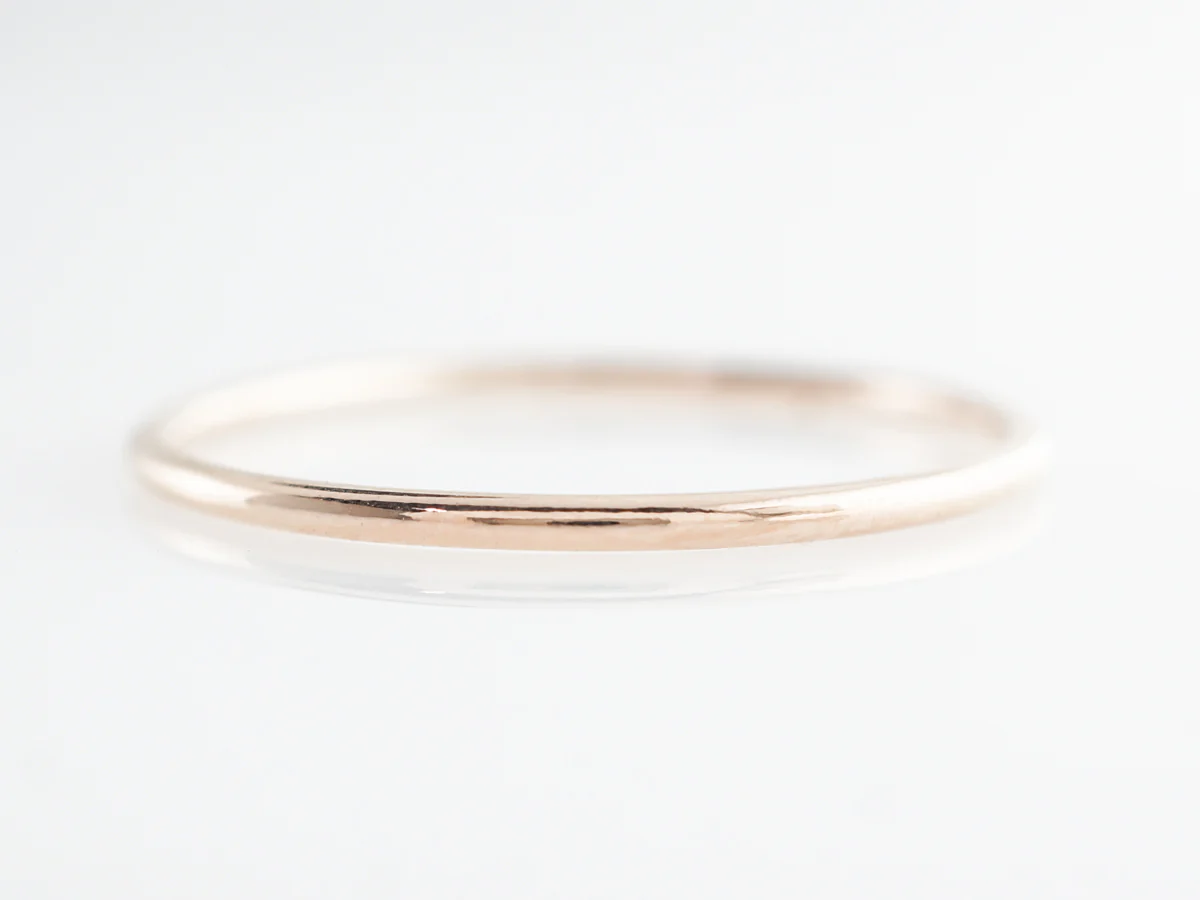 Very Thin Plain Wedding Band in 14k Yellow Gold