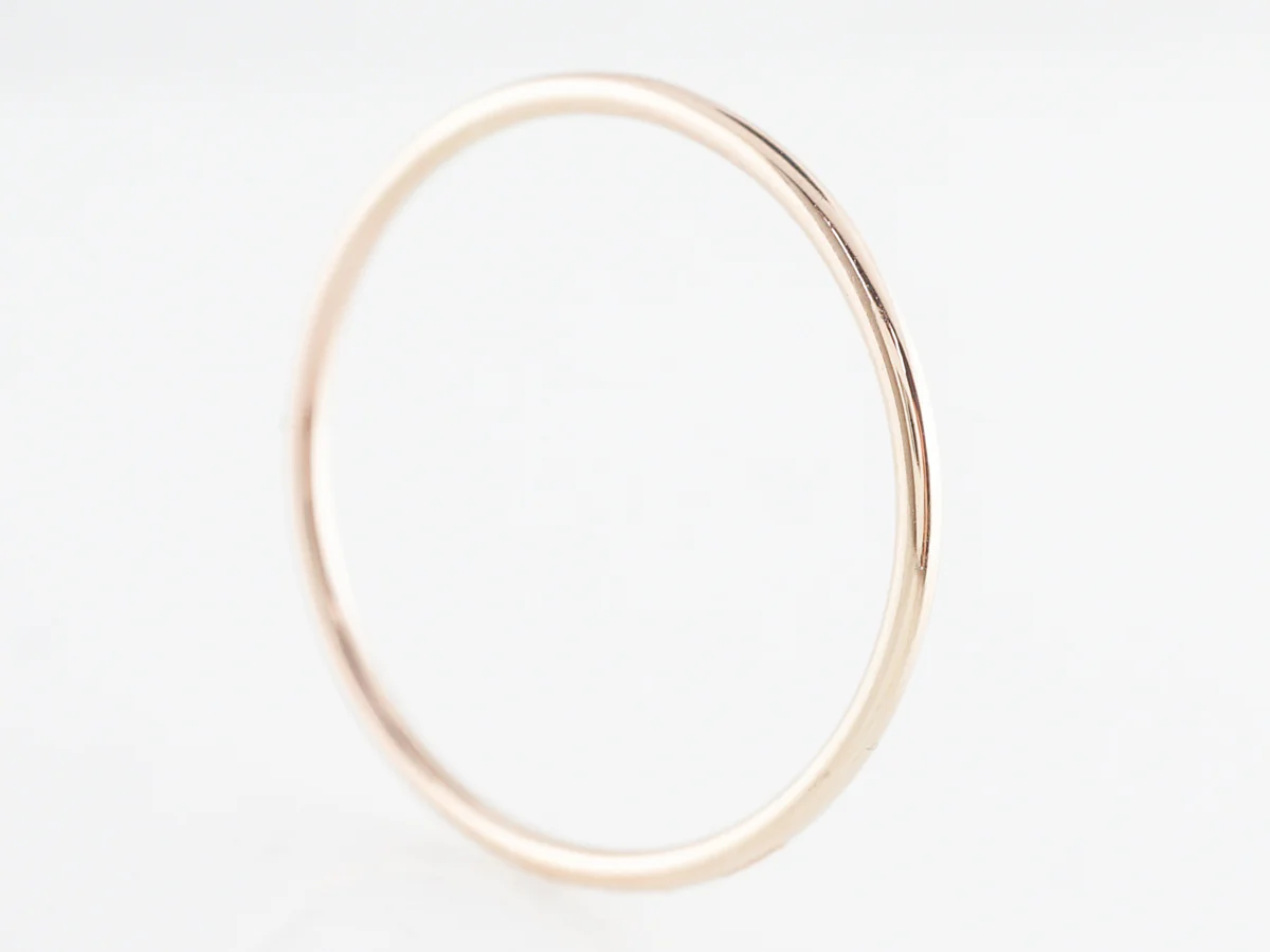 Very Thin Plain Wedding Band in 14k Yellow Gold - Image 3