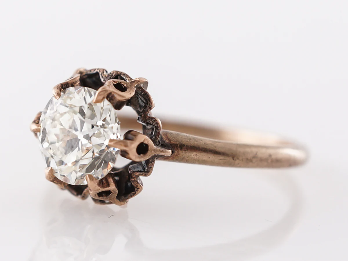 Victorian 1.00 Carat Diamond Engagement Ring in Rose Gold - Image 2