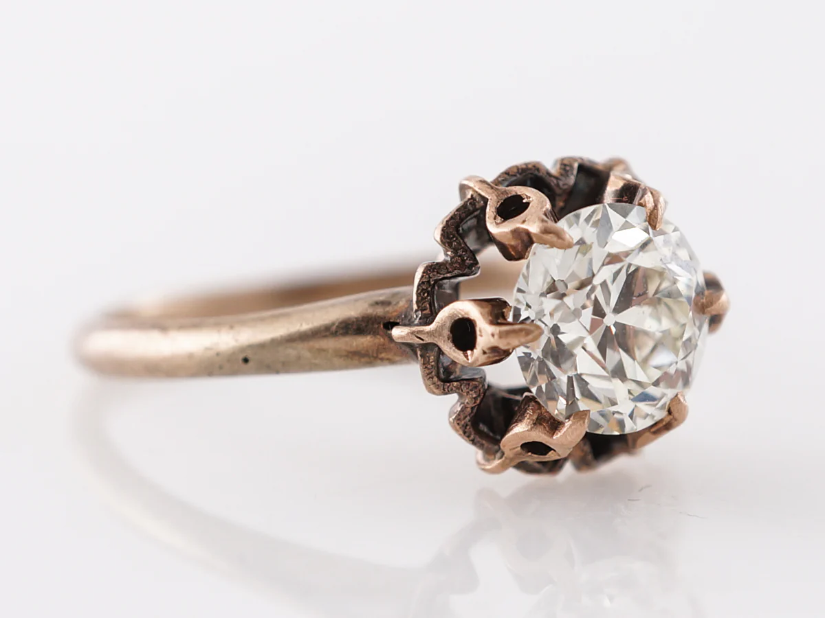 Victorian 1.00 Carat Diamond Engagement Ring in Rose Gold - Image 3