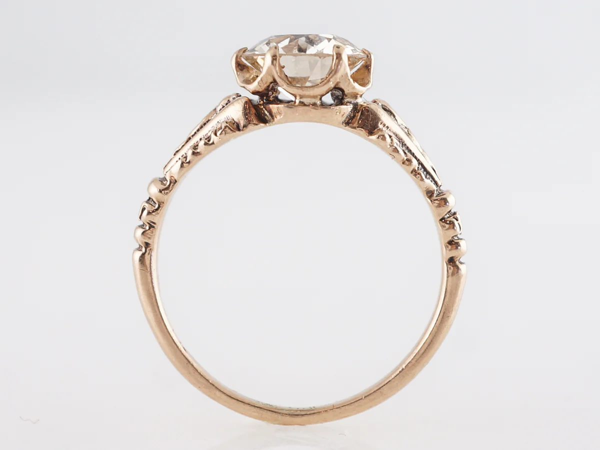 Victorian 1 Carat Engagement Ring in 14k Rose Gold - Image 4