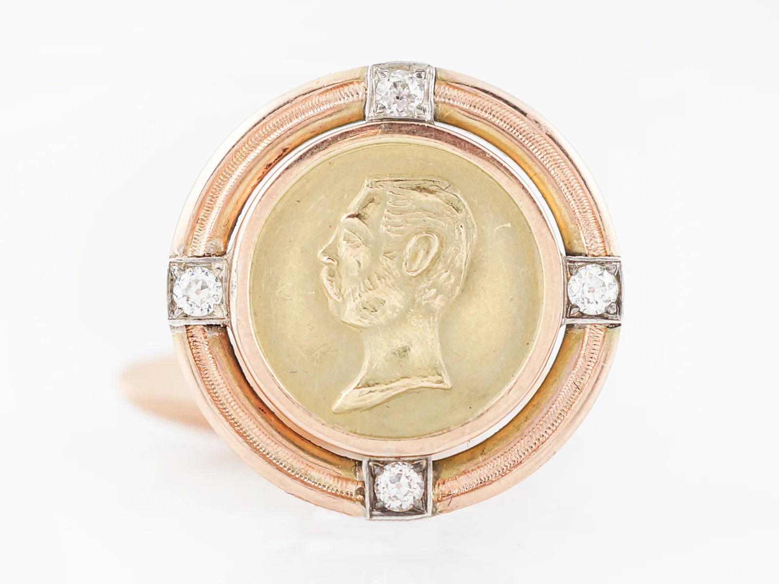 ***RTV***Victorian Cufflinks .24 Old European Cut Diamonds in 14k Yellow Gold - Image 3