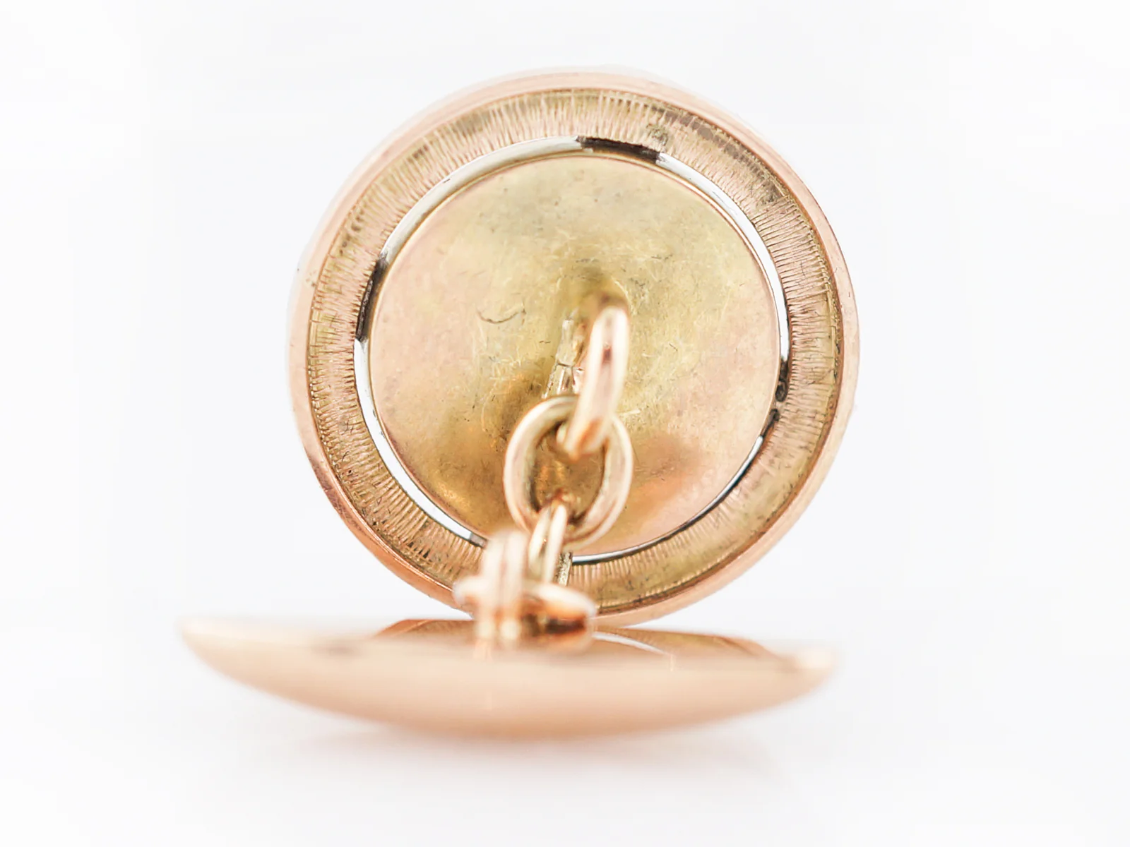 ***RTV***Victorian Cufflinks .24 Old European Cut Diamonds in 14k Yellow Gold - Image 4