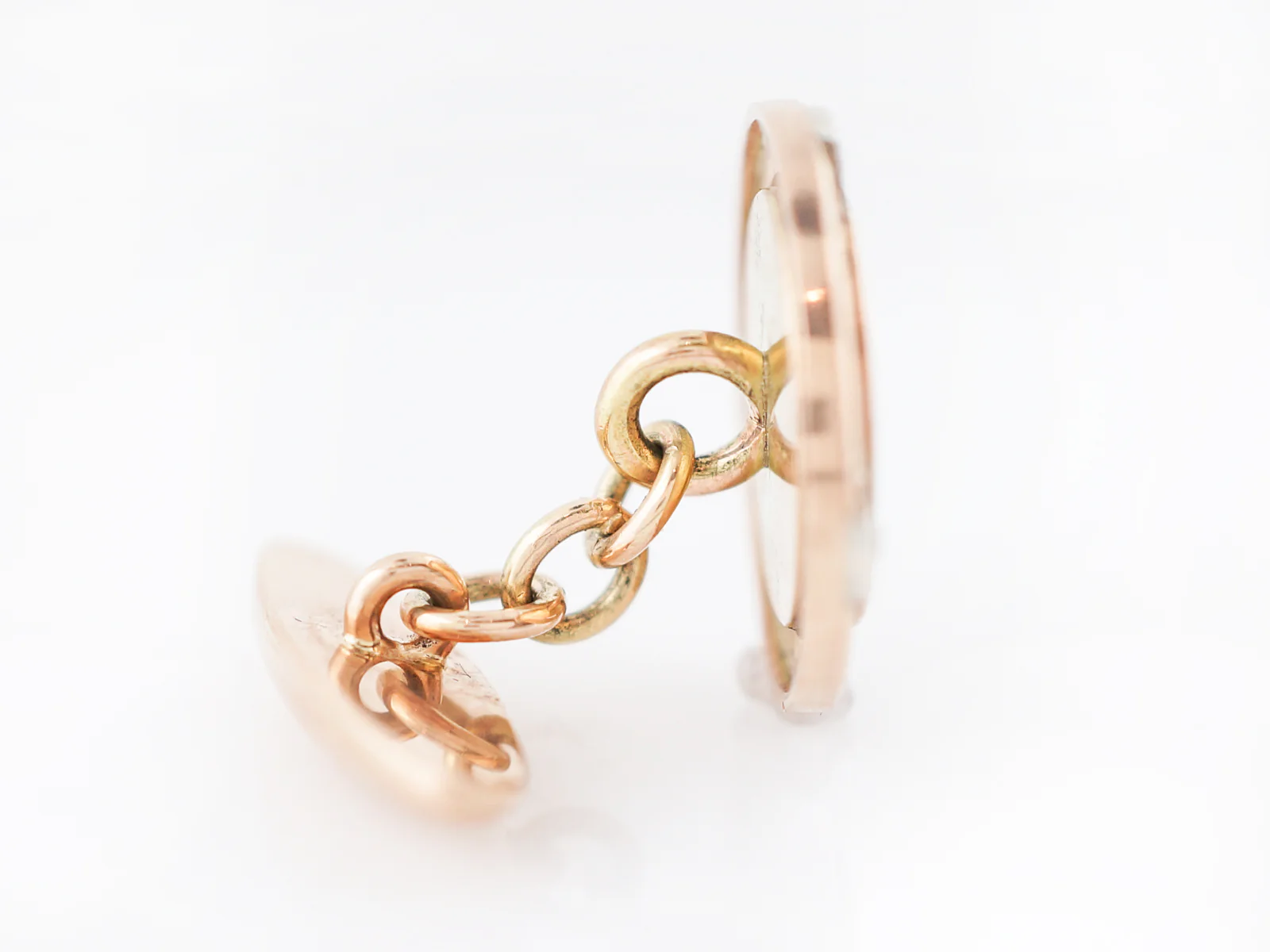 ***RTV***Victorian Cufflinks .24 Old European Cut Diamonds in 14k Yellow Gold - Image 5