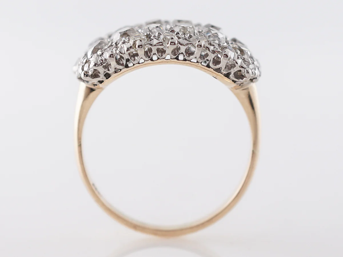 Victorian Diamond Cocktail Ring in Gold & Platinum - Image 4