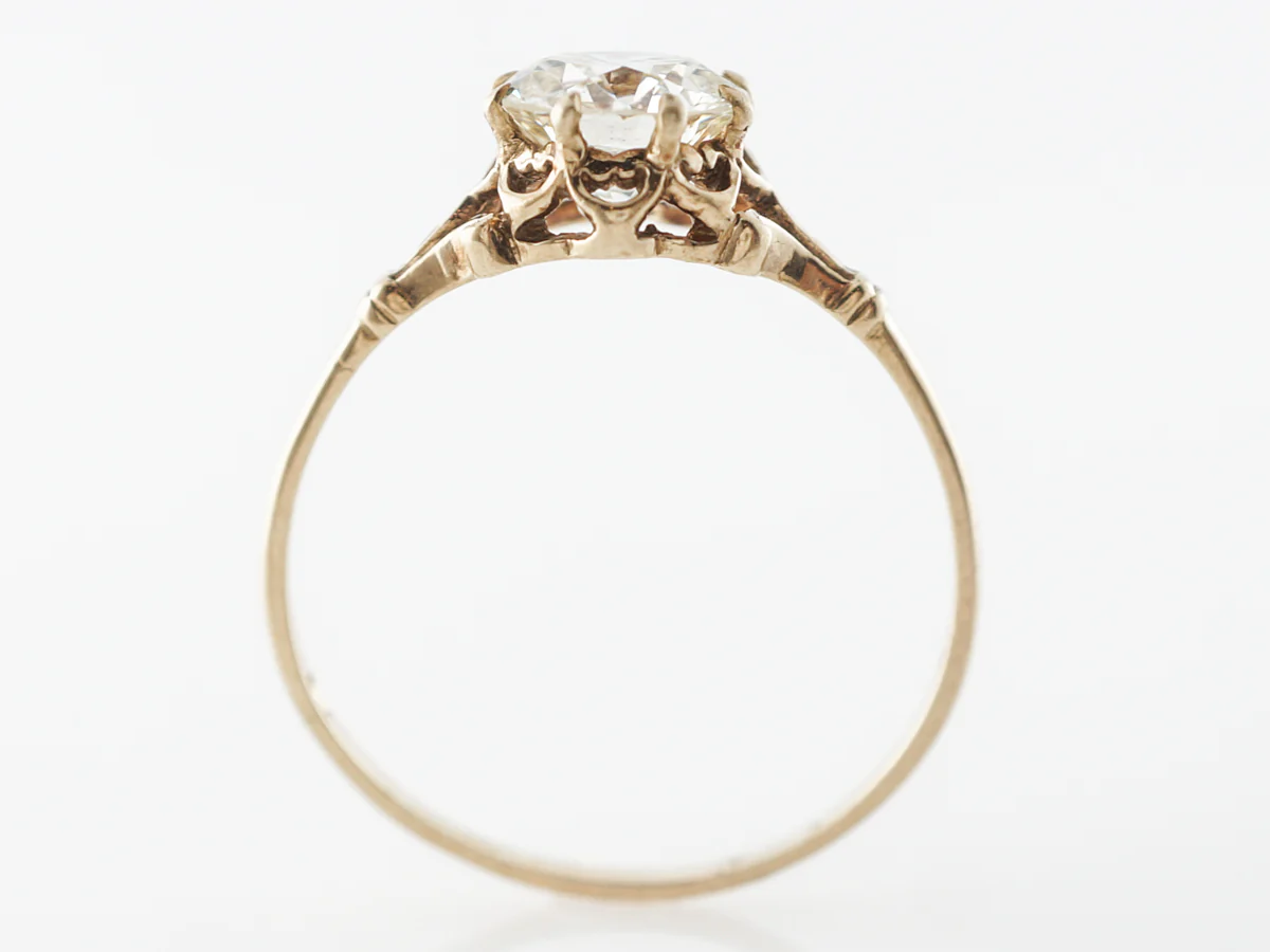 Victorian Diamond Engagement Ring in Yellow Gold - Image 4