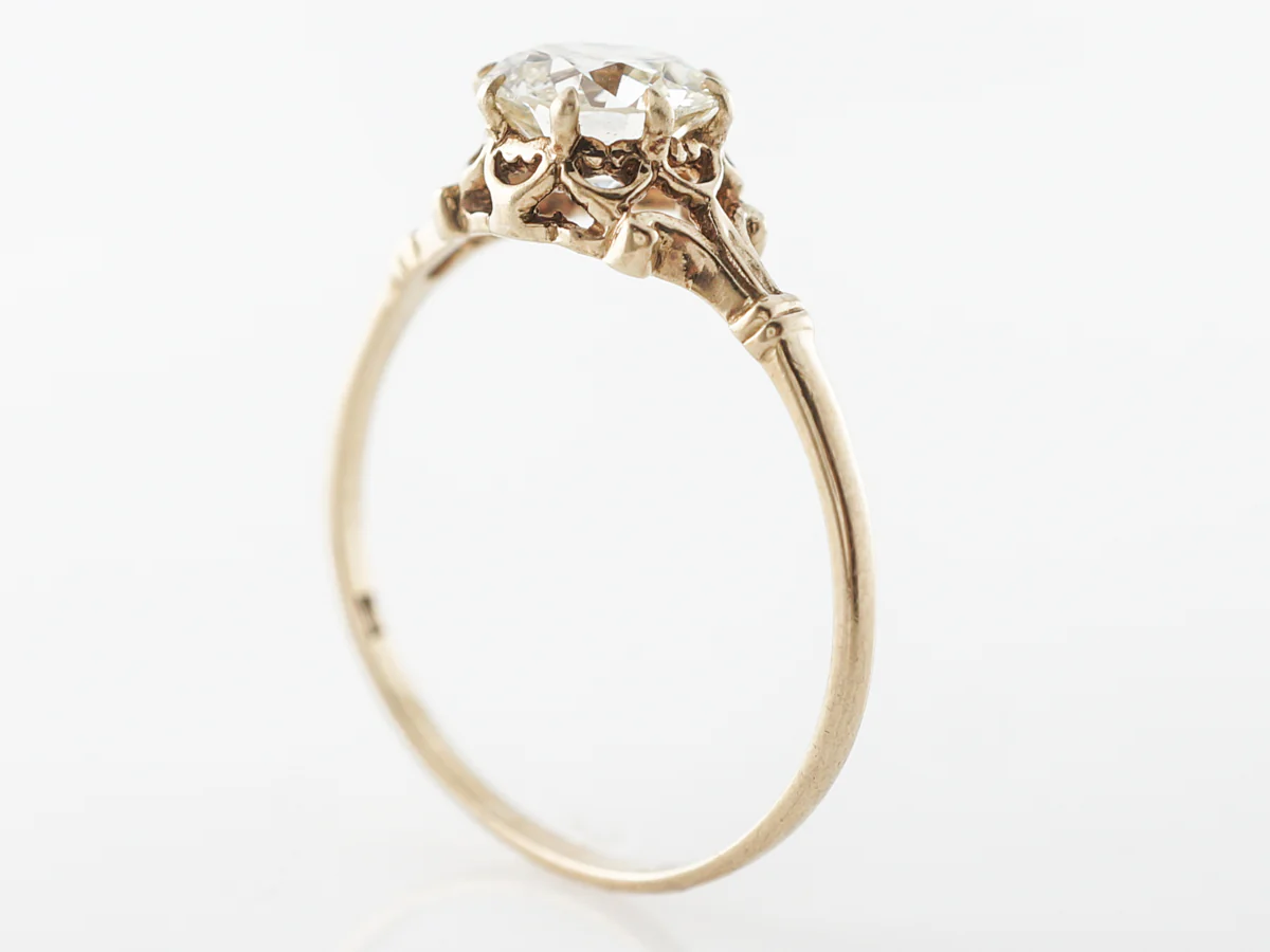 Victorian Diamond Engagement Ring in Yellow Gold - Image 5