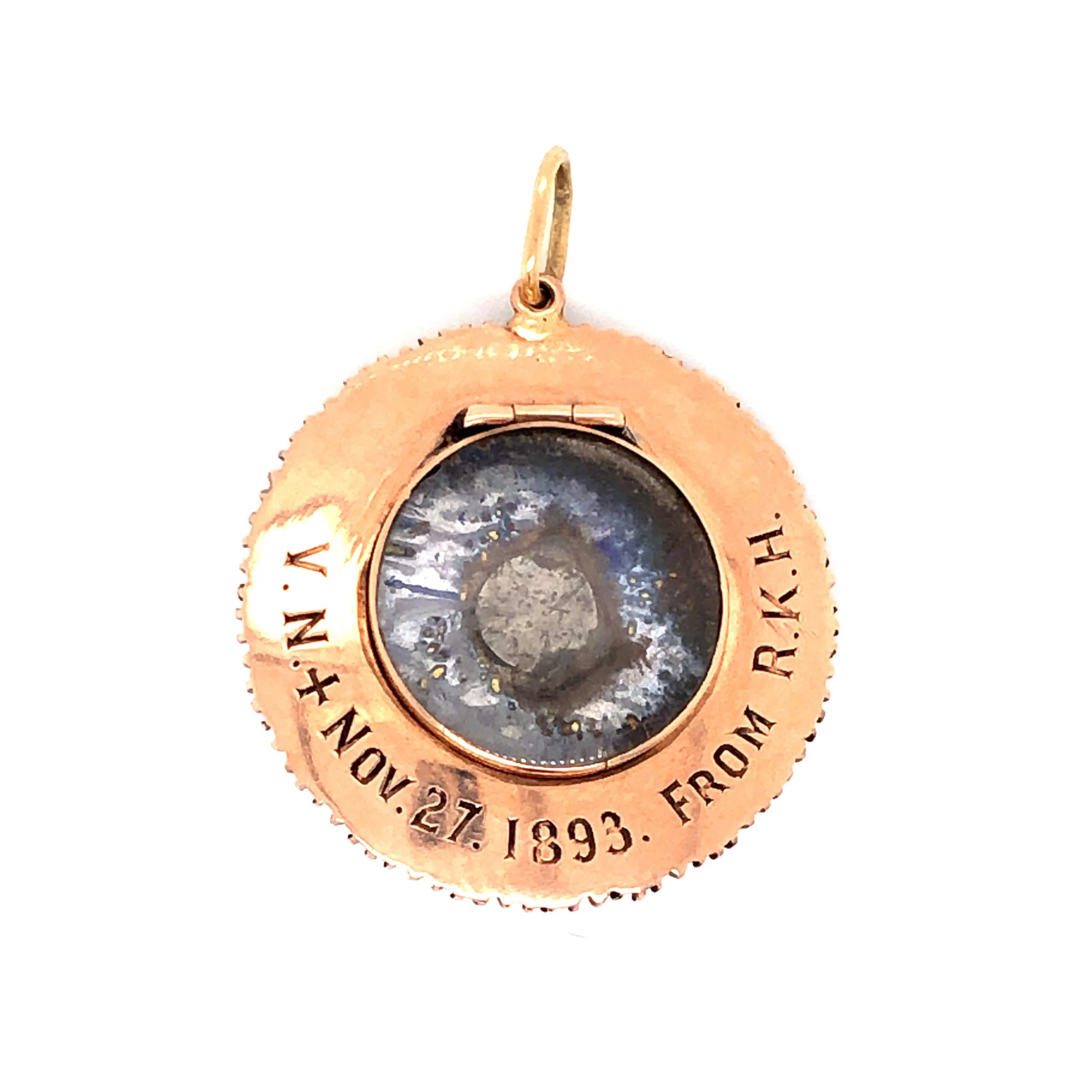 Victorian Diamond & Pearl Pendant in 14k Gold and Sterling Silver - Image 2