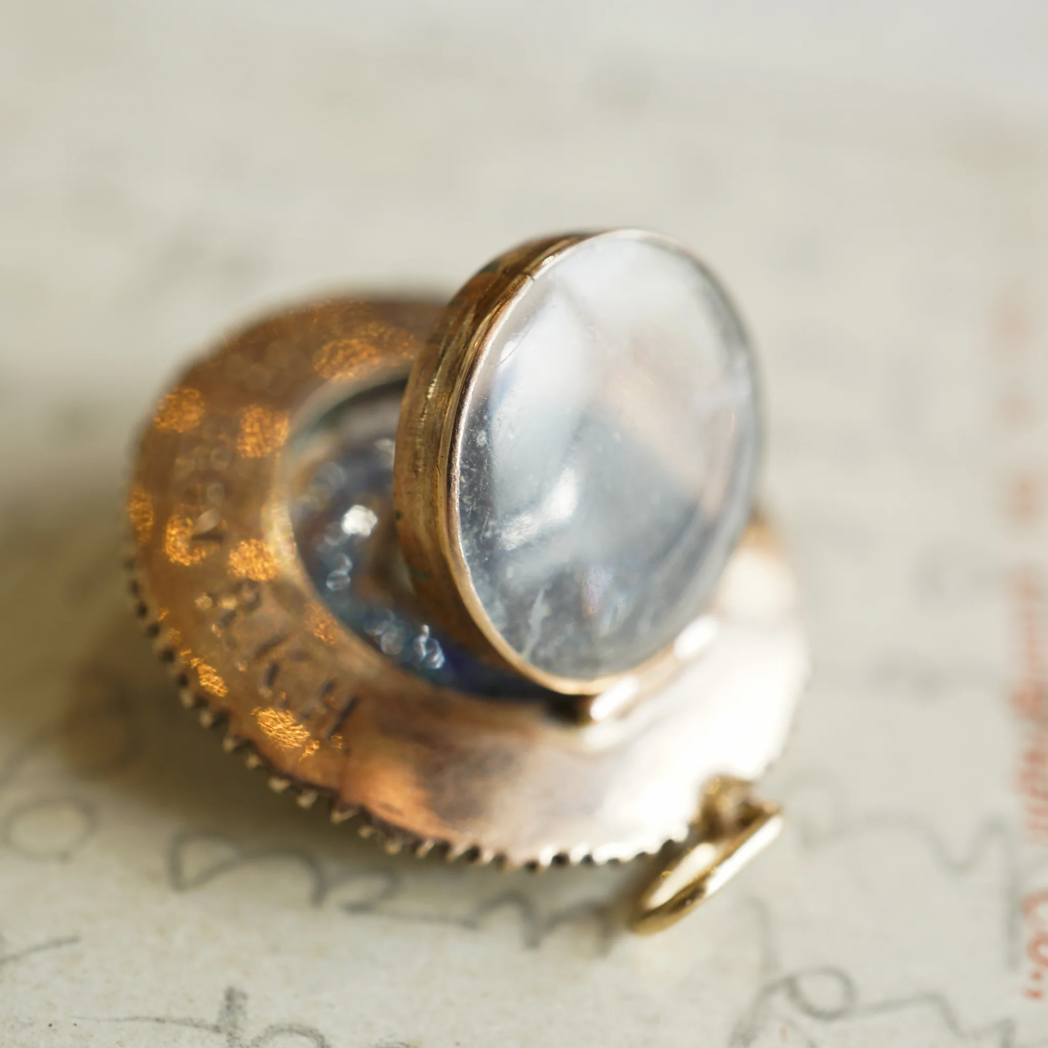 Victorian Diamond & Pearl Pendant in 14k Gold and Sterling Silver - Image 3