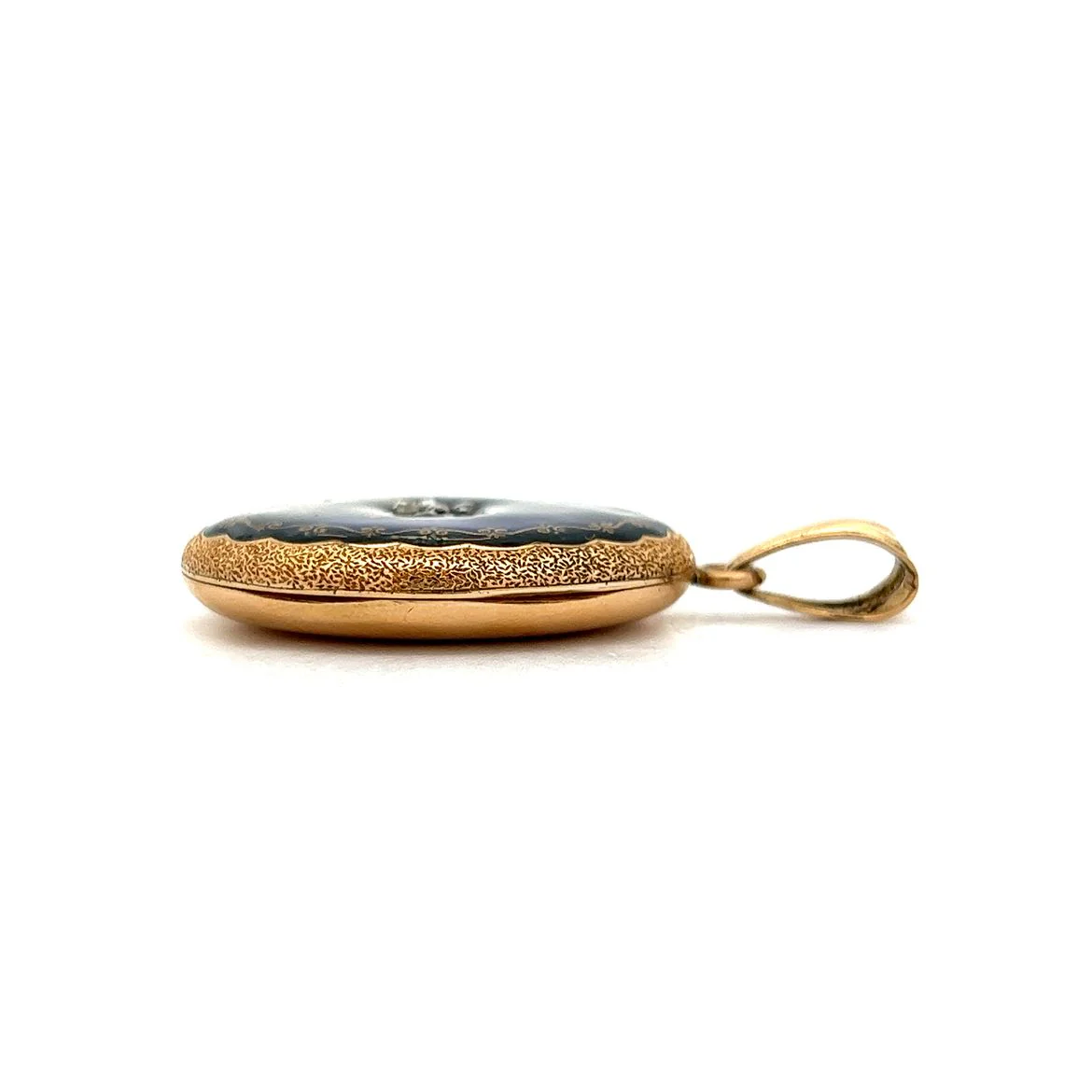 Victorian Diamond Pendant Necklace in 14k Yellow Gold - Image 3