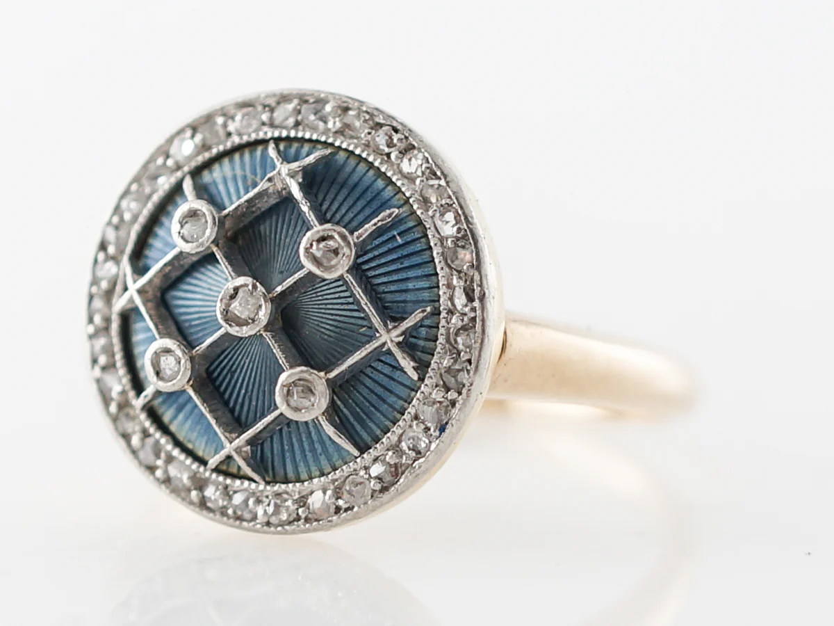 Victorian Diamond Right Hand Ring in Yellow Gold - Image 2