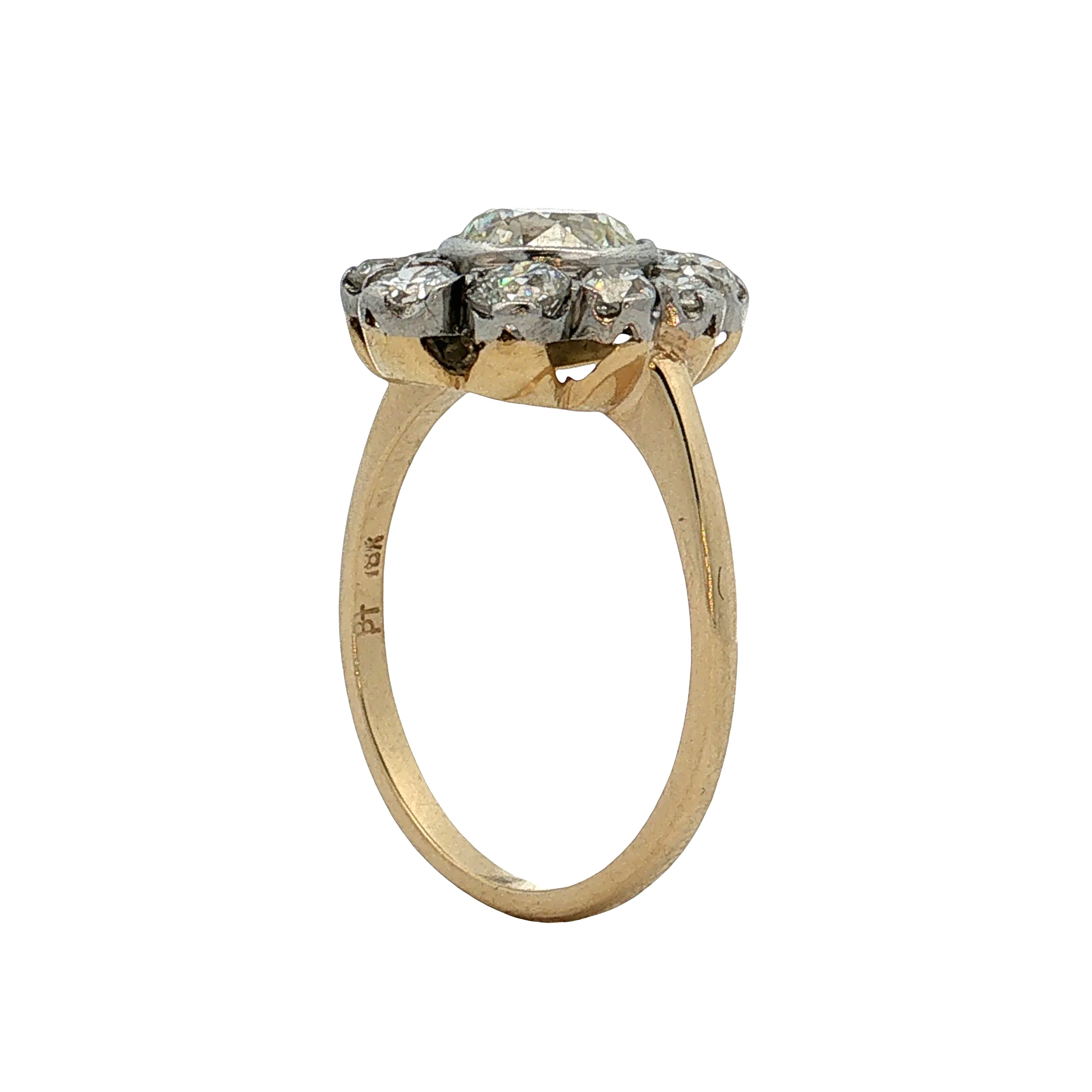 Victorian-Inspired Cluster Diamond Engagement Ring - Image 2