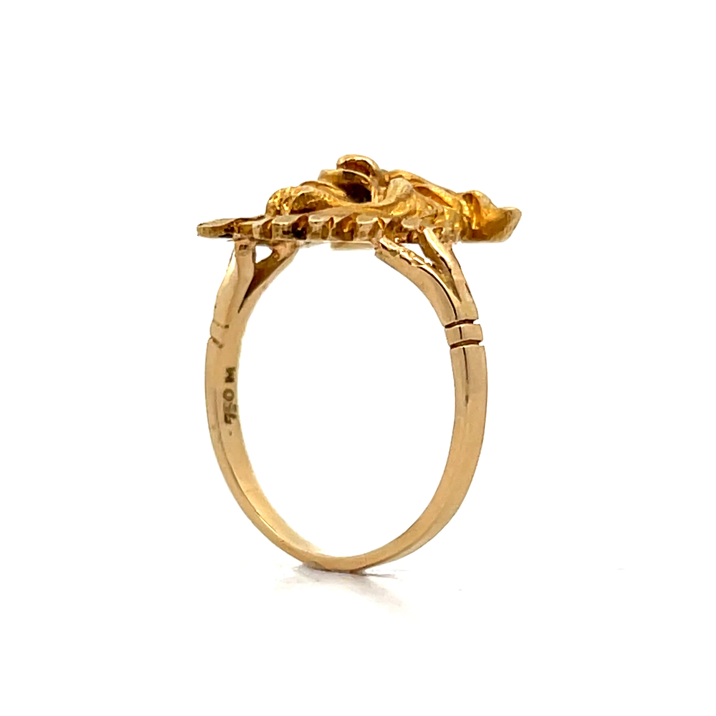 Victorian Krampus Cocktail Ring in 18k Yellow Gold - Image 5