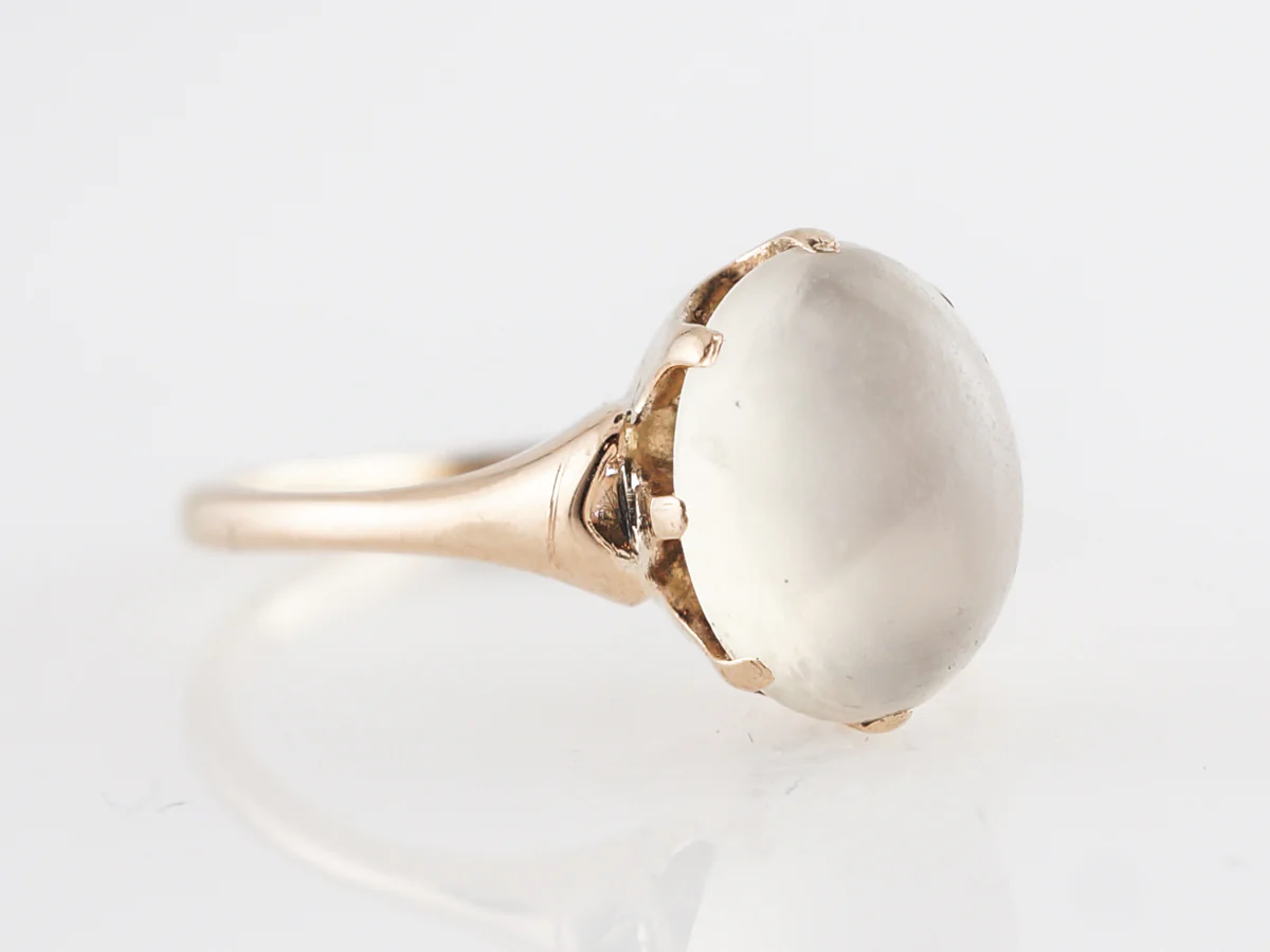Victorian Moonstone Cocktail Ring in 14k Yellow Gold - Image 3