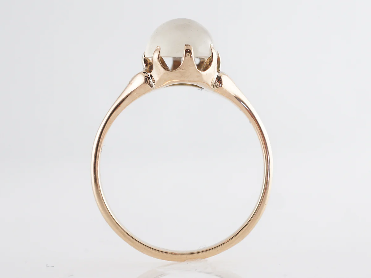 Victorian Moonstone Cocktail Ring in 14k Yellow Gold - Image 4