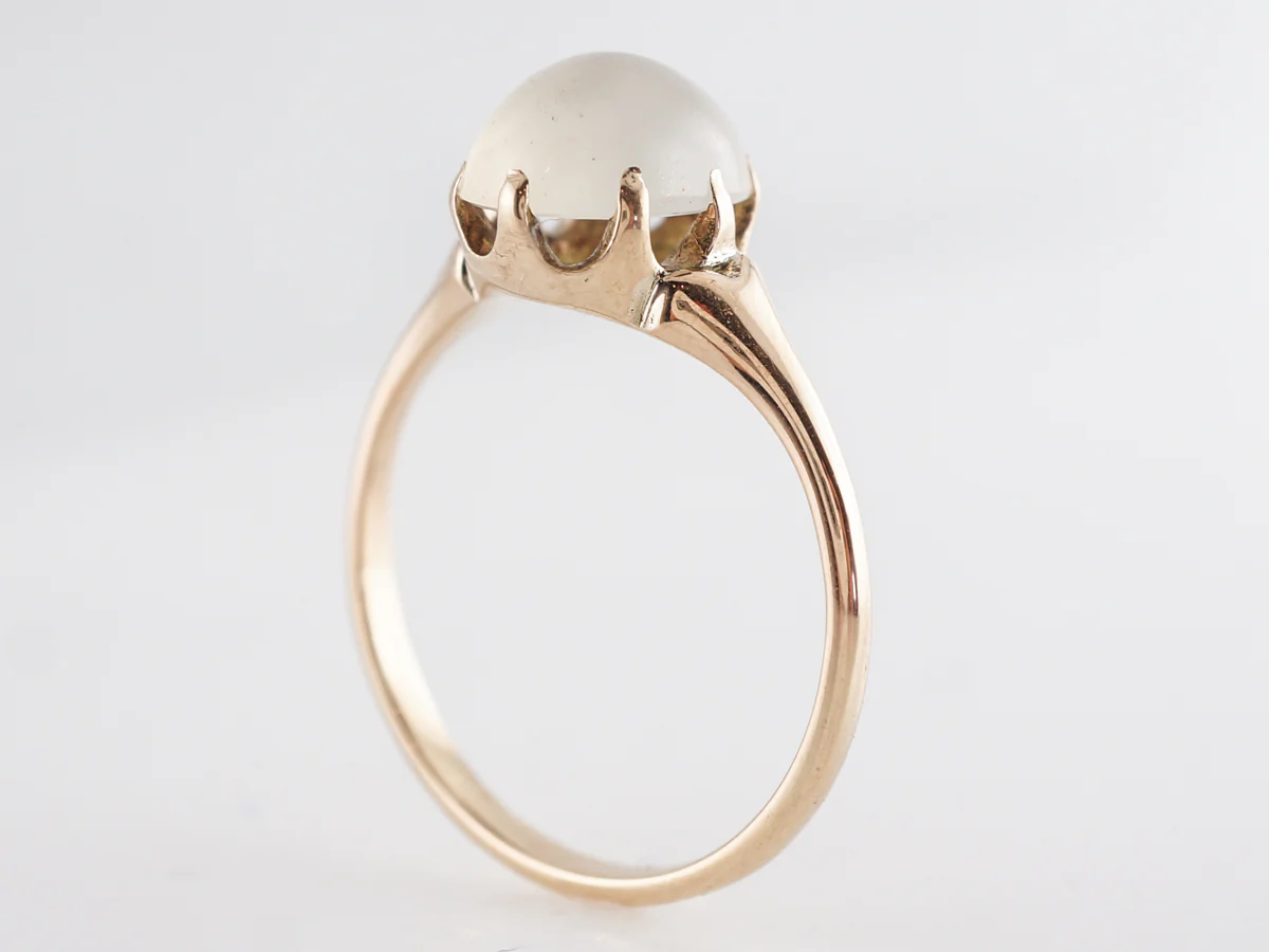 Victorian Moonstone Cocktail Ring in 14k Yellow Gold - Image 5